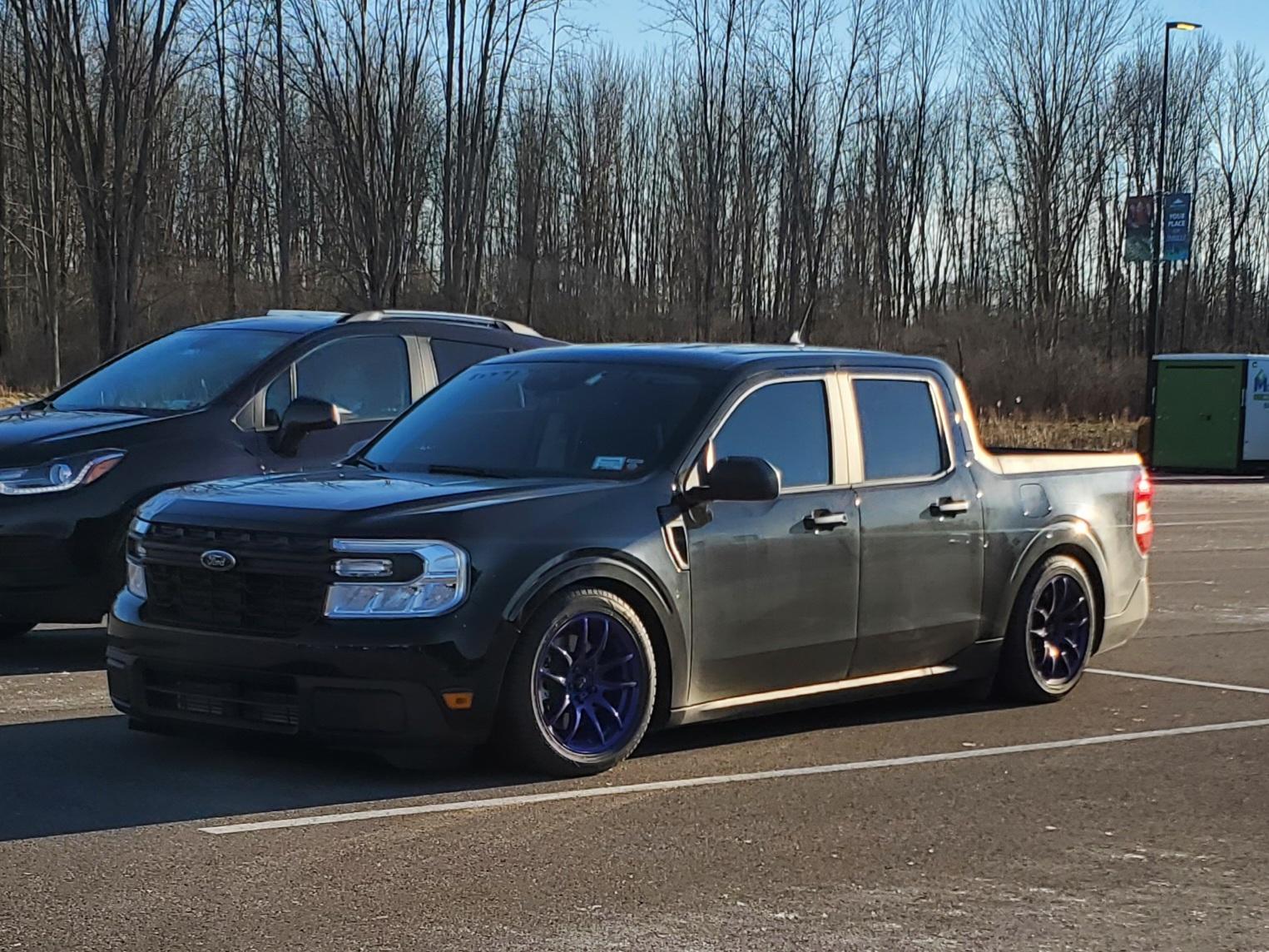 Ford Maverick Maverick XL w/ Steelies lowered on Silver's NA "superlow" coilover kit 20230214_160641
