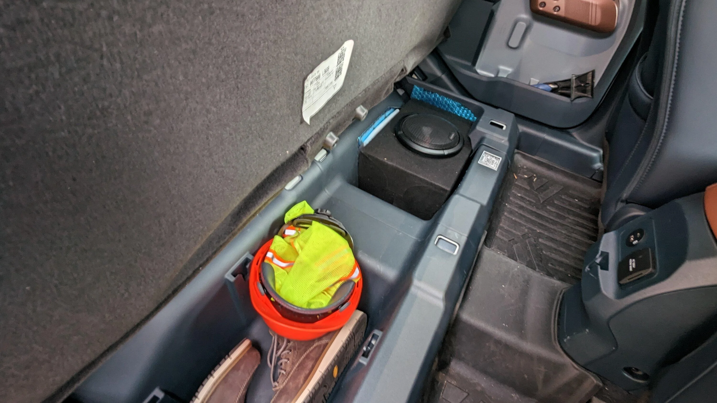 Ford Maverick Adding 8" sub & amp to B&O PXL_20230302_132847145