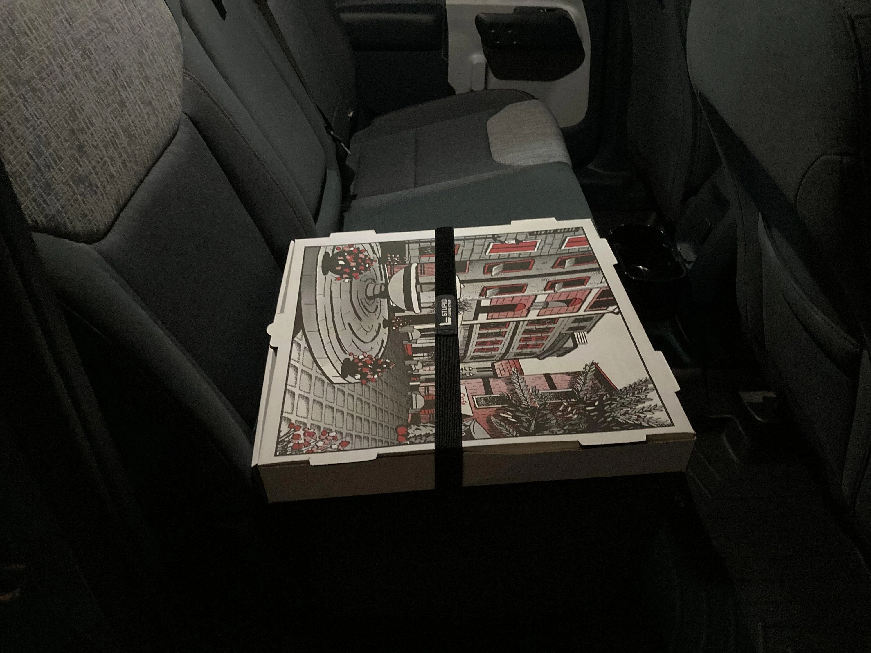 Ford Maverick Back seat pizza … 64D64005-2D44-4D34-9F31-8718B8269D33
