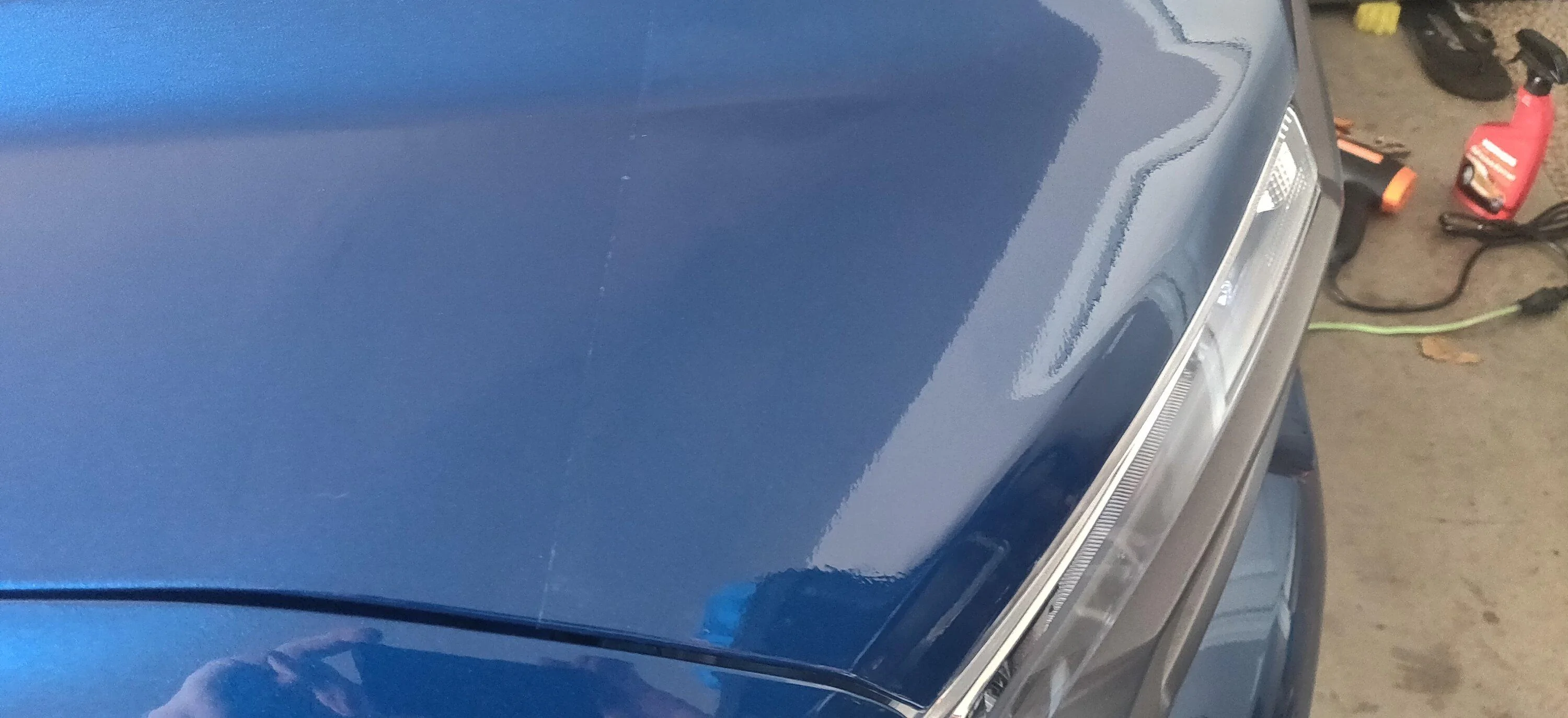 Ford Maverick Saturday DIY project. PPF film for hood protection IMG_20230304_155335