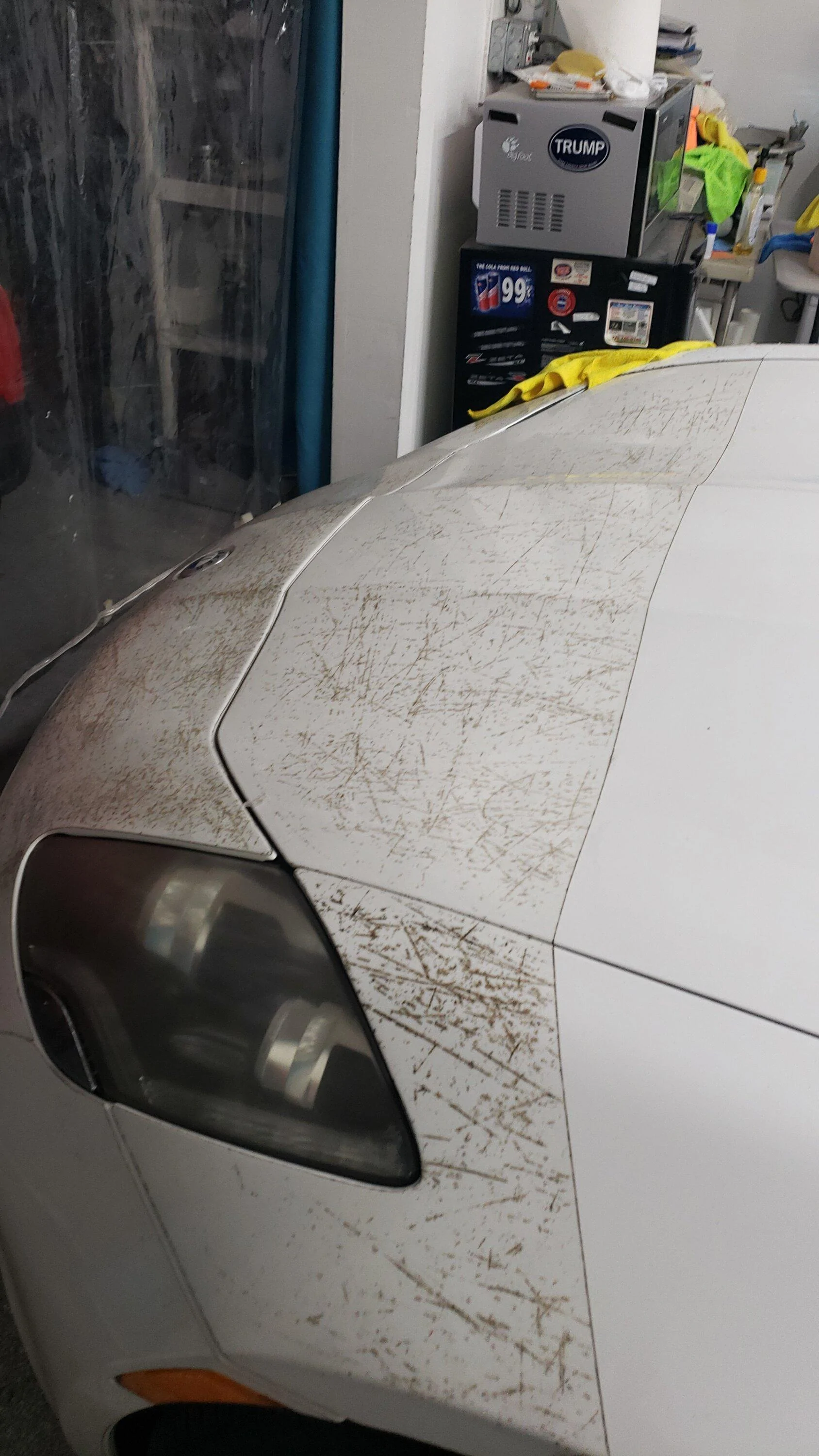 Ford Maverick Saturday DIY project. PPF film for hood protection 20230206_110500