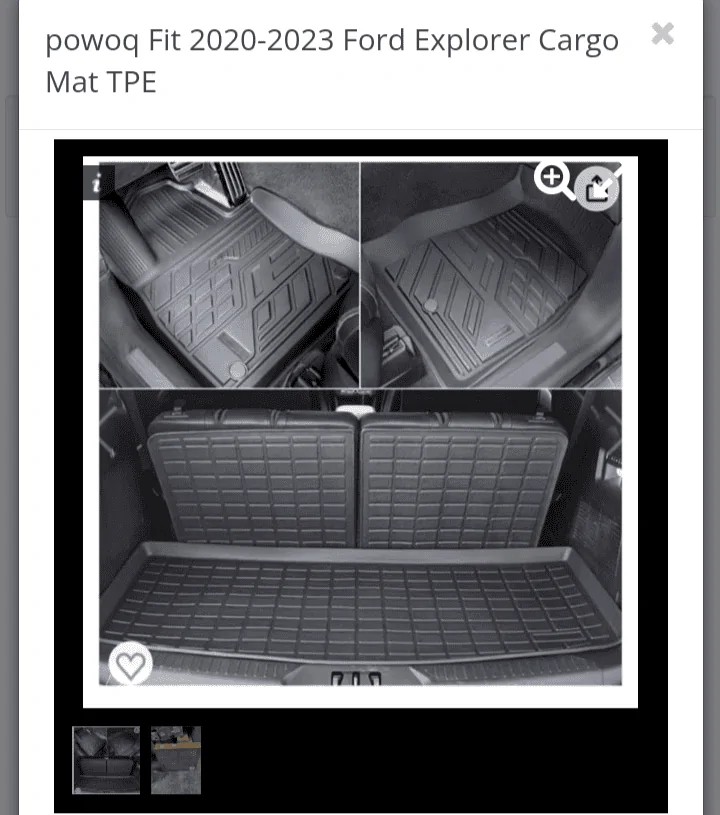 Ford Maverick Ford Explorer all weather mats? Screenshot_20230305-210332
