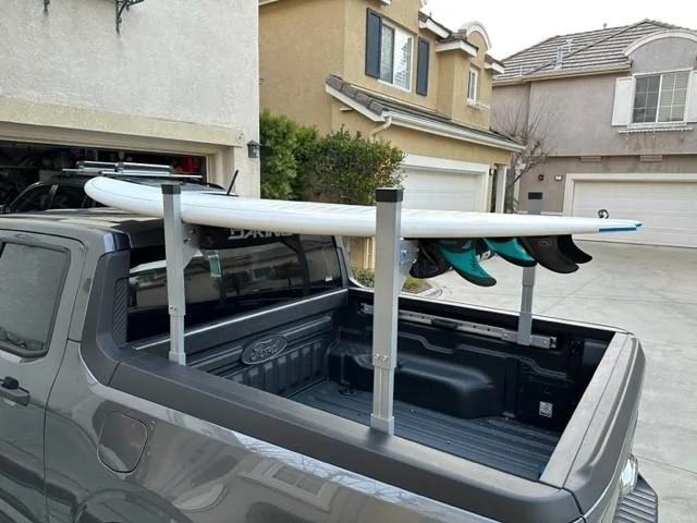 Ford Maverick Installed - Harbor Freight Universal Aluminum Truck Rack 7'2 Mid board
