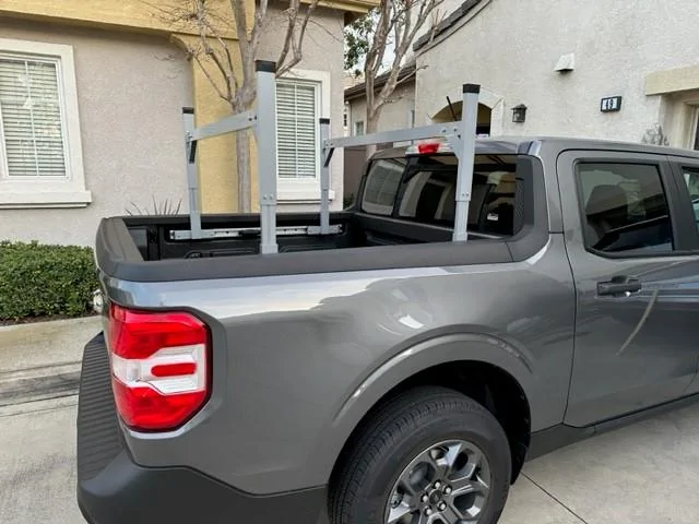 Ford Maverick Installed - Harbor Freight Universal Aluminum Truck Rack Up3