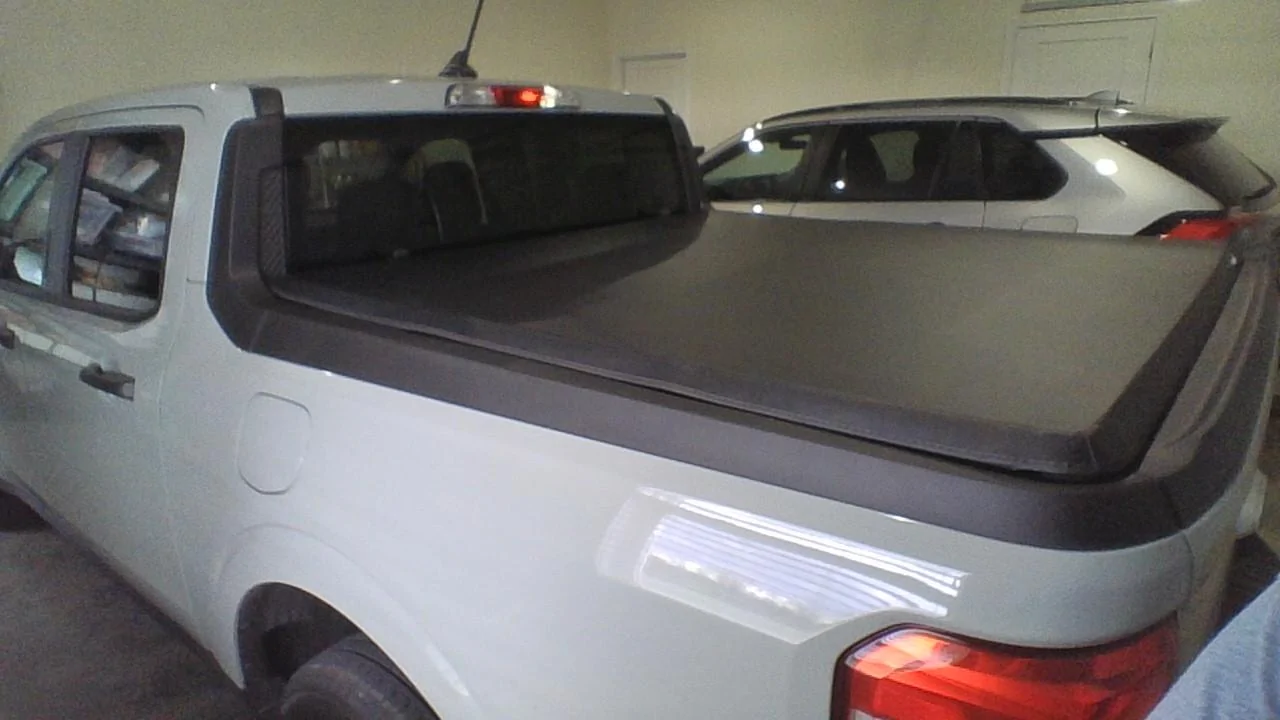 Ford Maverick MostPlus soft tri-fold tonneau cover installed review & photos IMG_20230303_161420