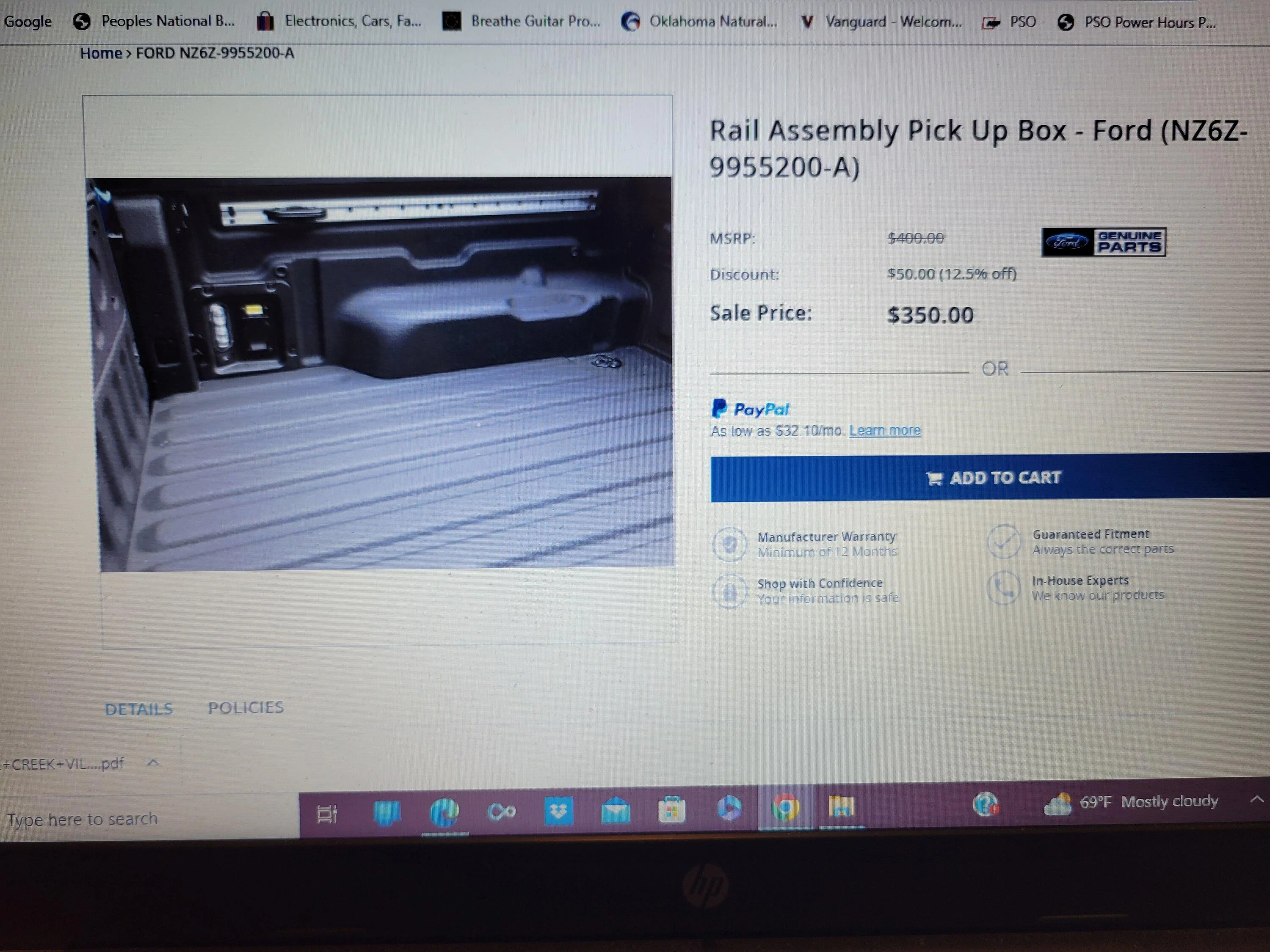 Ford Maverick Part number for a bolt for the bed rail assembly? 20230306_184936