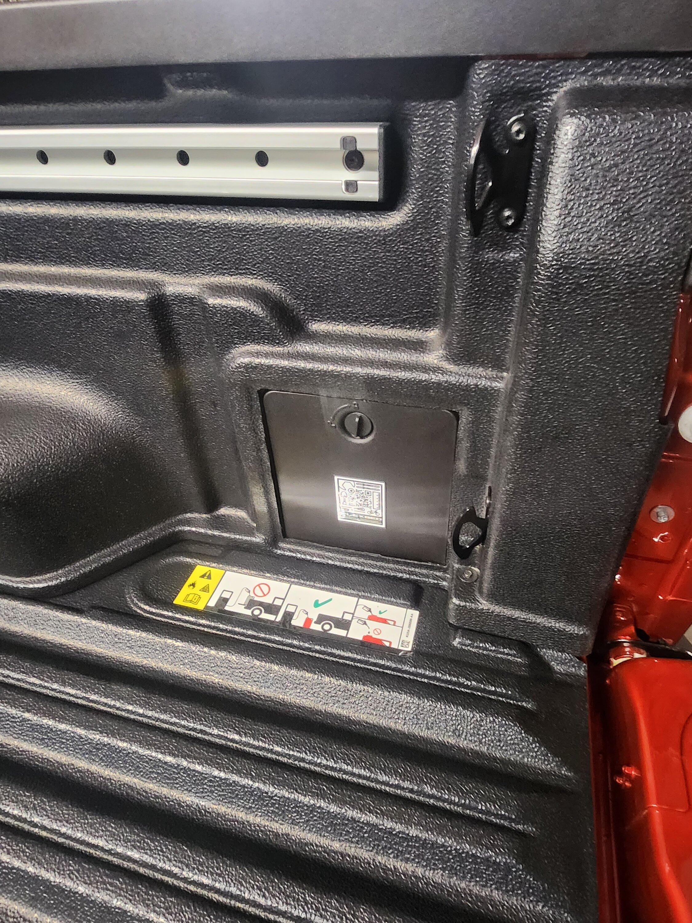 Ford Maverick Drop-in Bedliner cutouts mount behind access panels? 20230311_174047