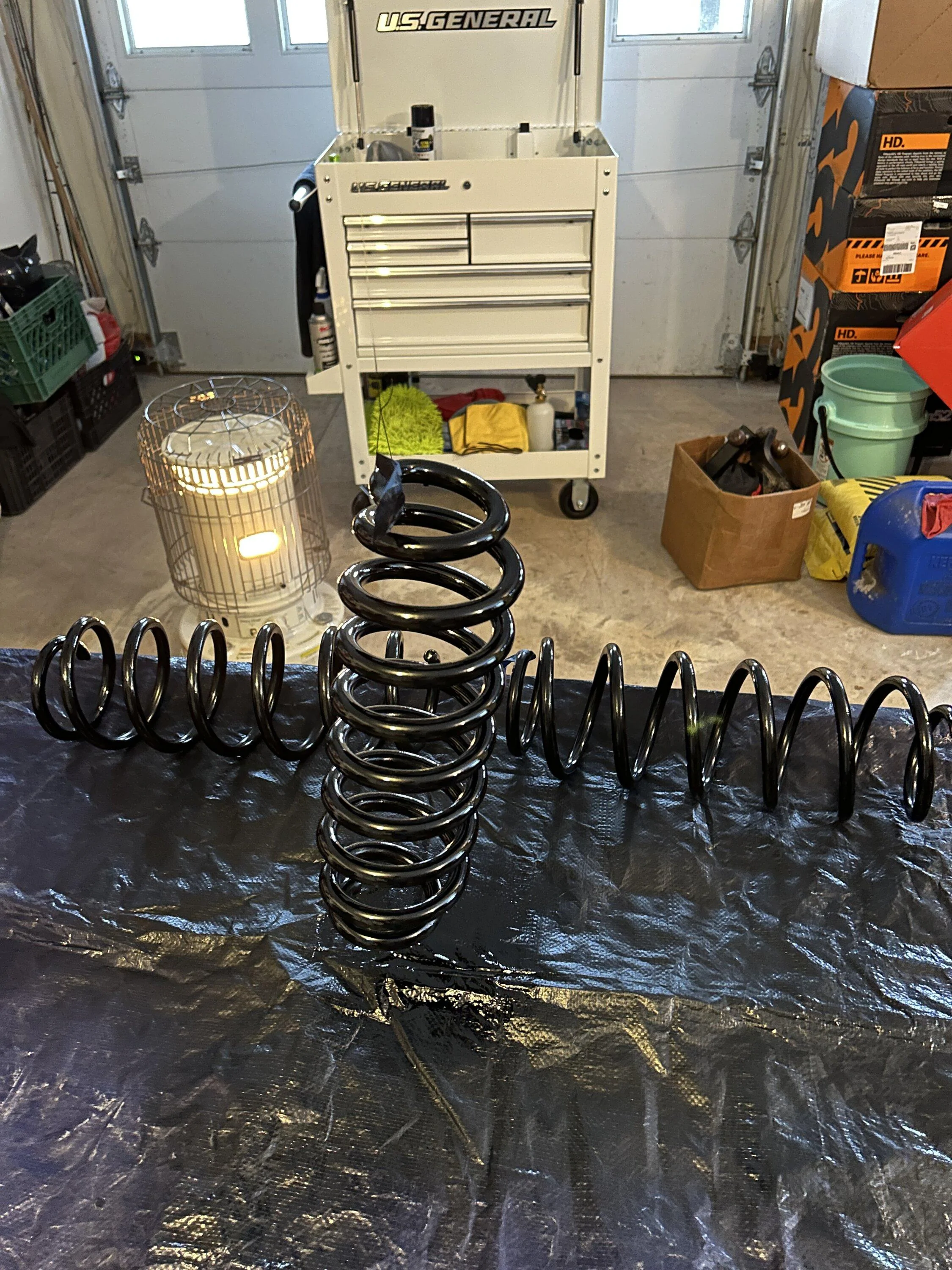 Ford Maverick Painted my Eibach lift springs in black A2B04154-E729-4685-8D55-9C6B9A4AAD23