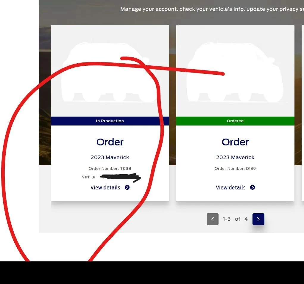 Ford Maverick Unscheduled orders now showing up on Ford Website for some order holders DING