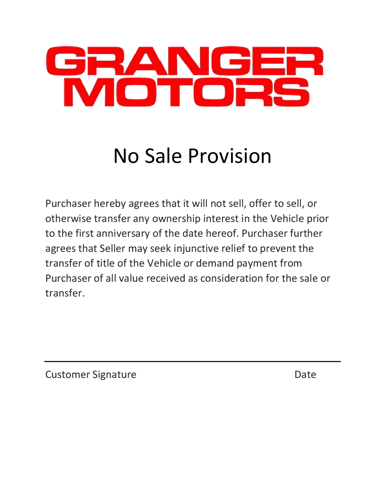 Ford Maverick GRANGER'S NO SALE PROVISION? DX1uvJUQTl5qOw_1