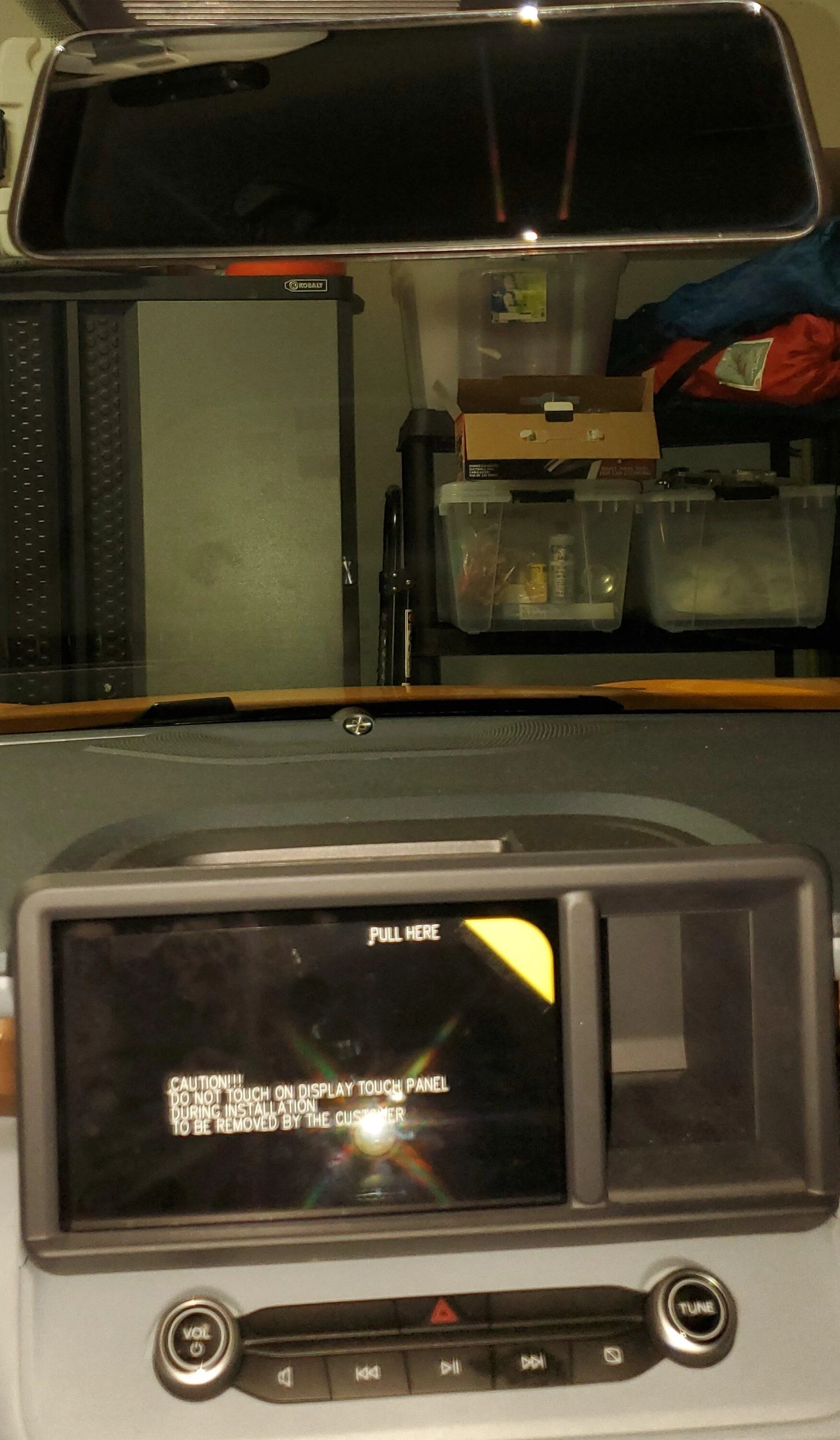 Ford Maverick Auto-Vox V5 Pro Video Mirror installed - Maverick Lariat After - Auto- Vox Rear-view Video Mirror