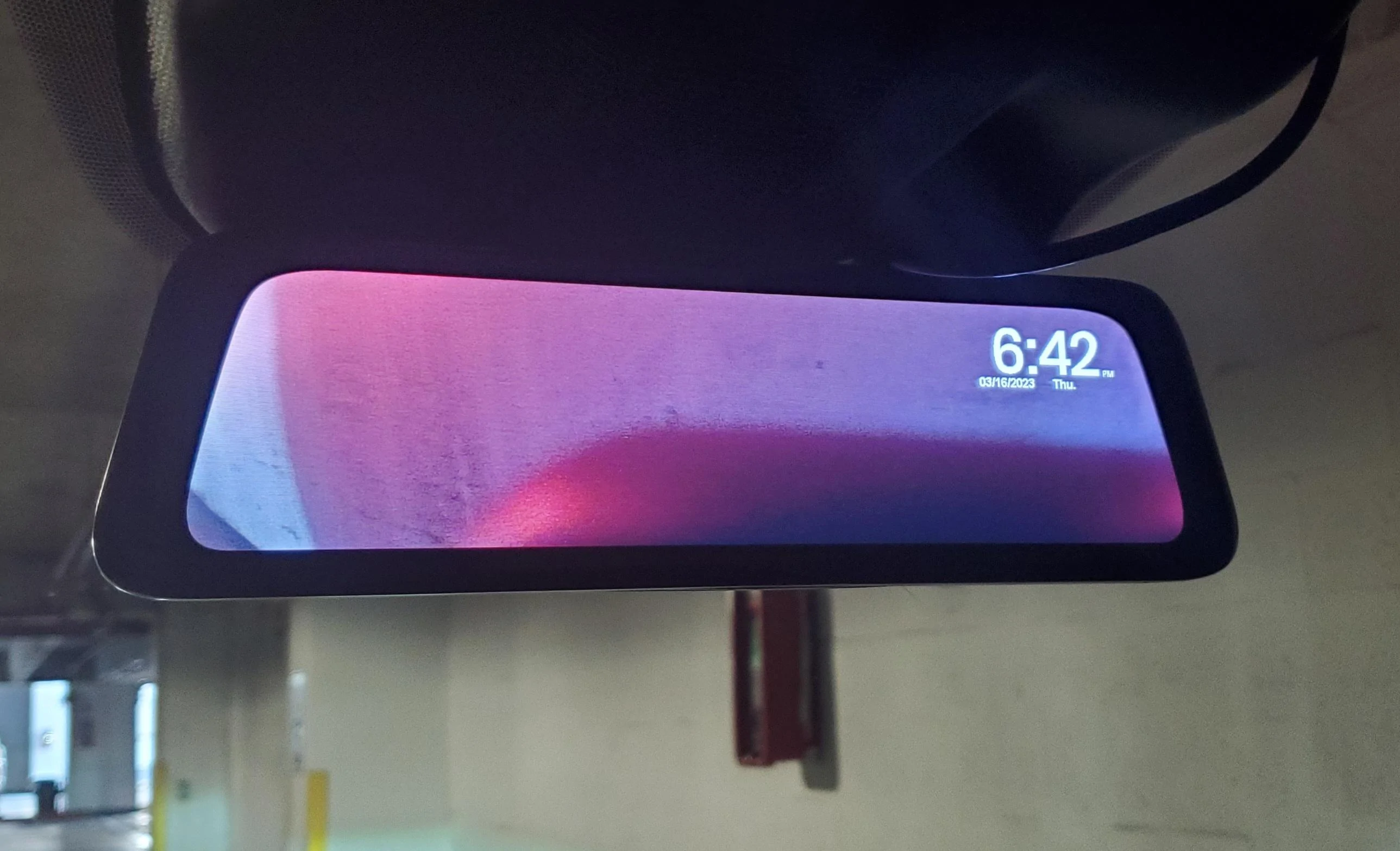 Ford Maverick Auto-Vox V5 Pro Video Mirror installed - Maverick Lariat 20230316_184249