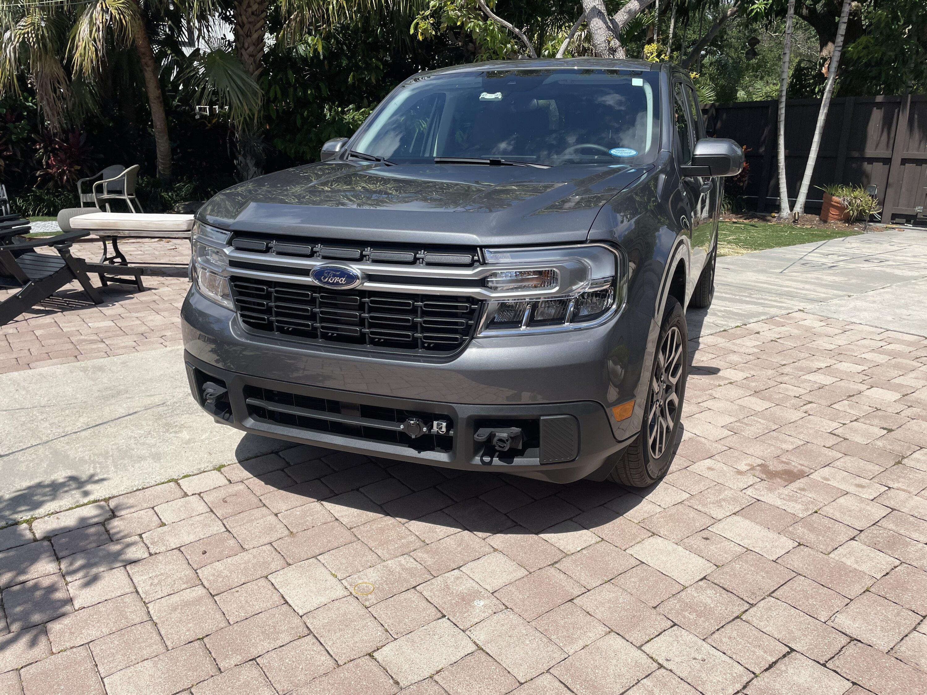 Ford Maverick Installed FX4 bumper on my lariat for blue ox base pate F6E18B84-F8A7-450F-AE60-96811A51CB09