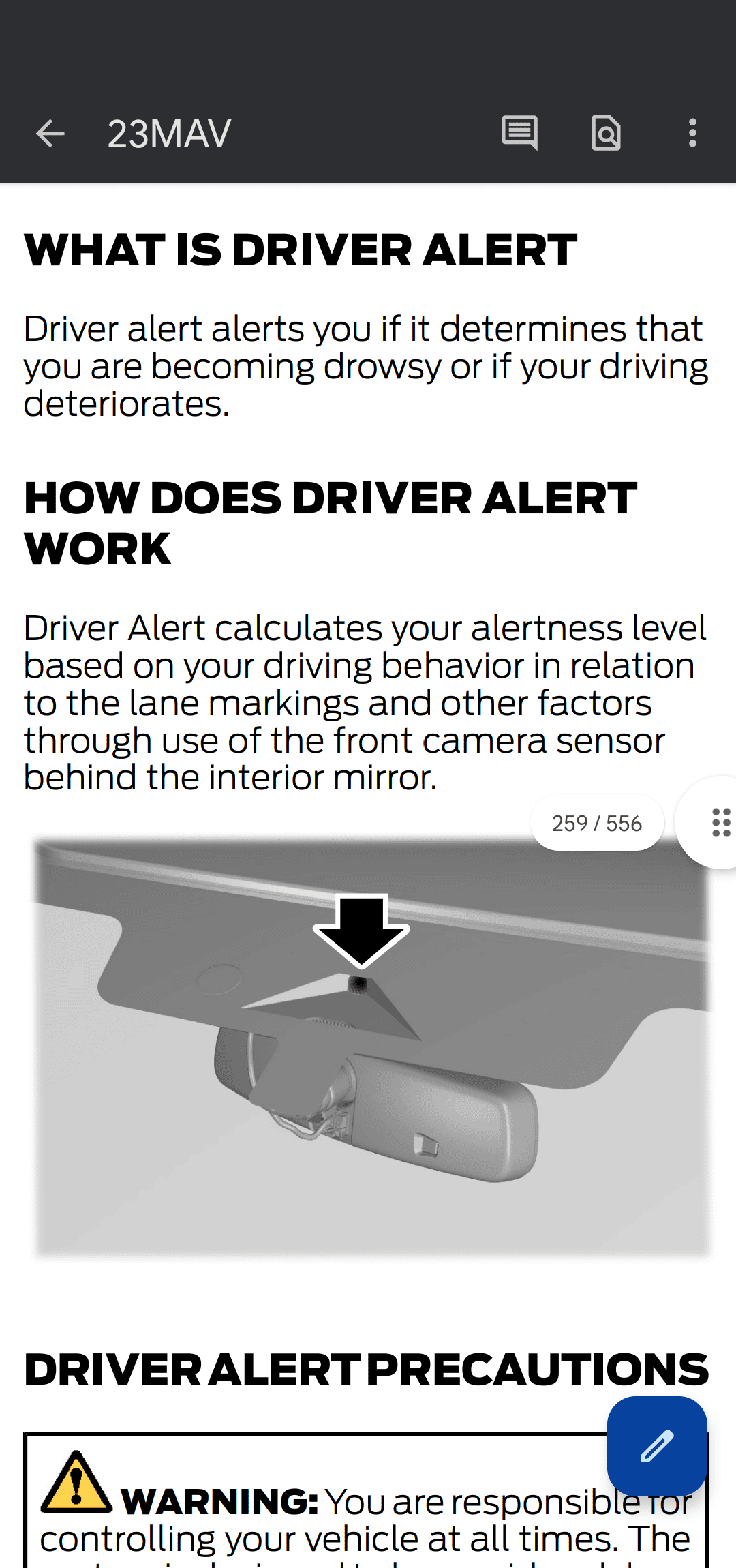 Ford Maverick Driver alert system - what does it do? Screenshot_20230322-062003