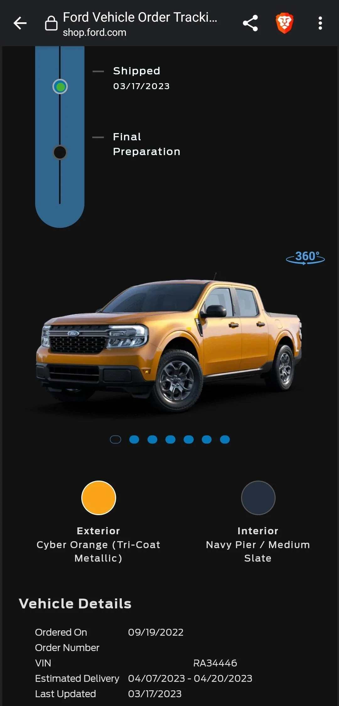 Ford Maverick Any 2023 orders being built yet? Screenshot_20230324_004243_Brav