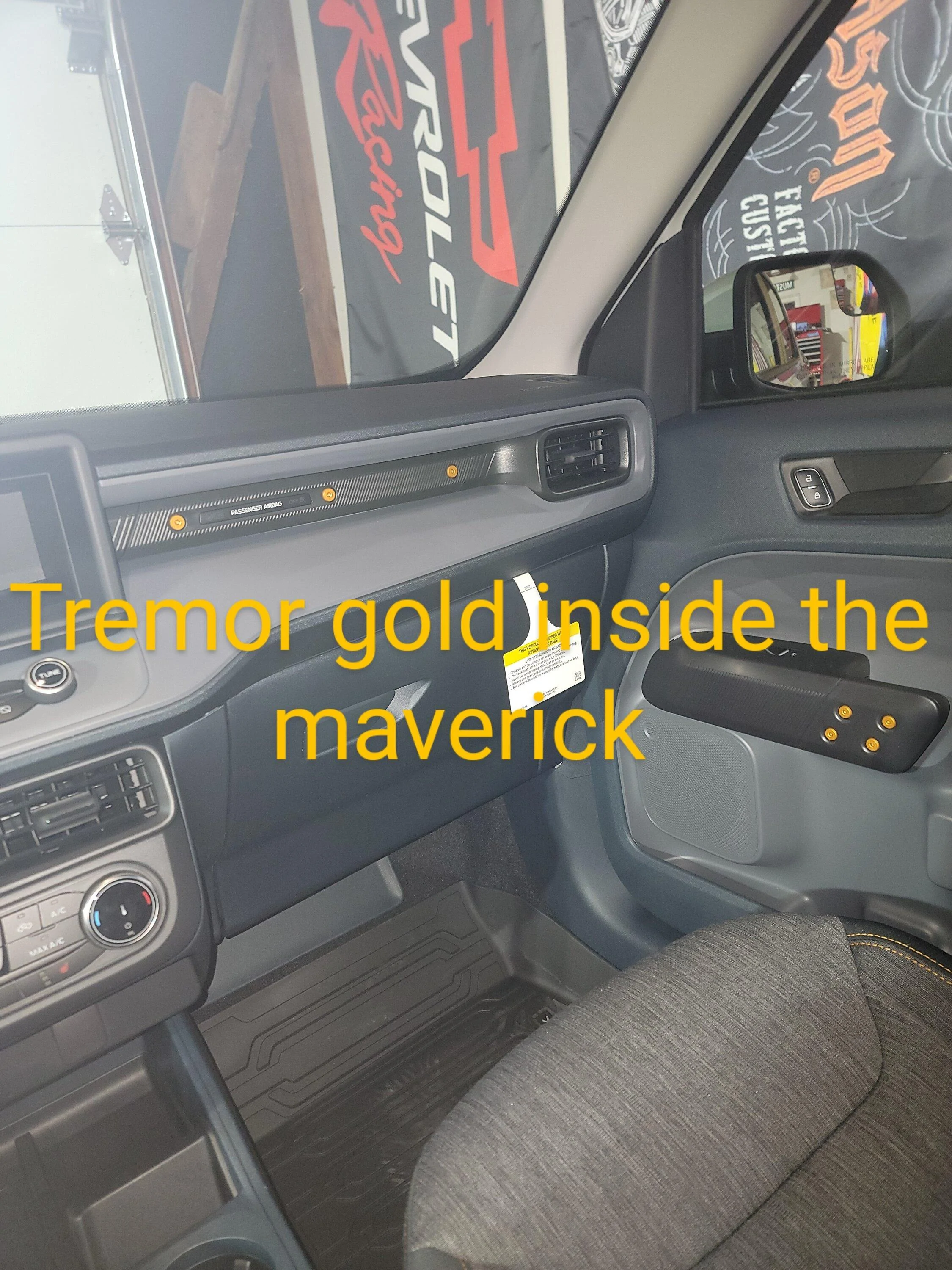 Ford Maverick Added Tremor gold accents inside my Maverick Tremor 20230324_050711~3