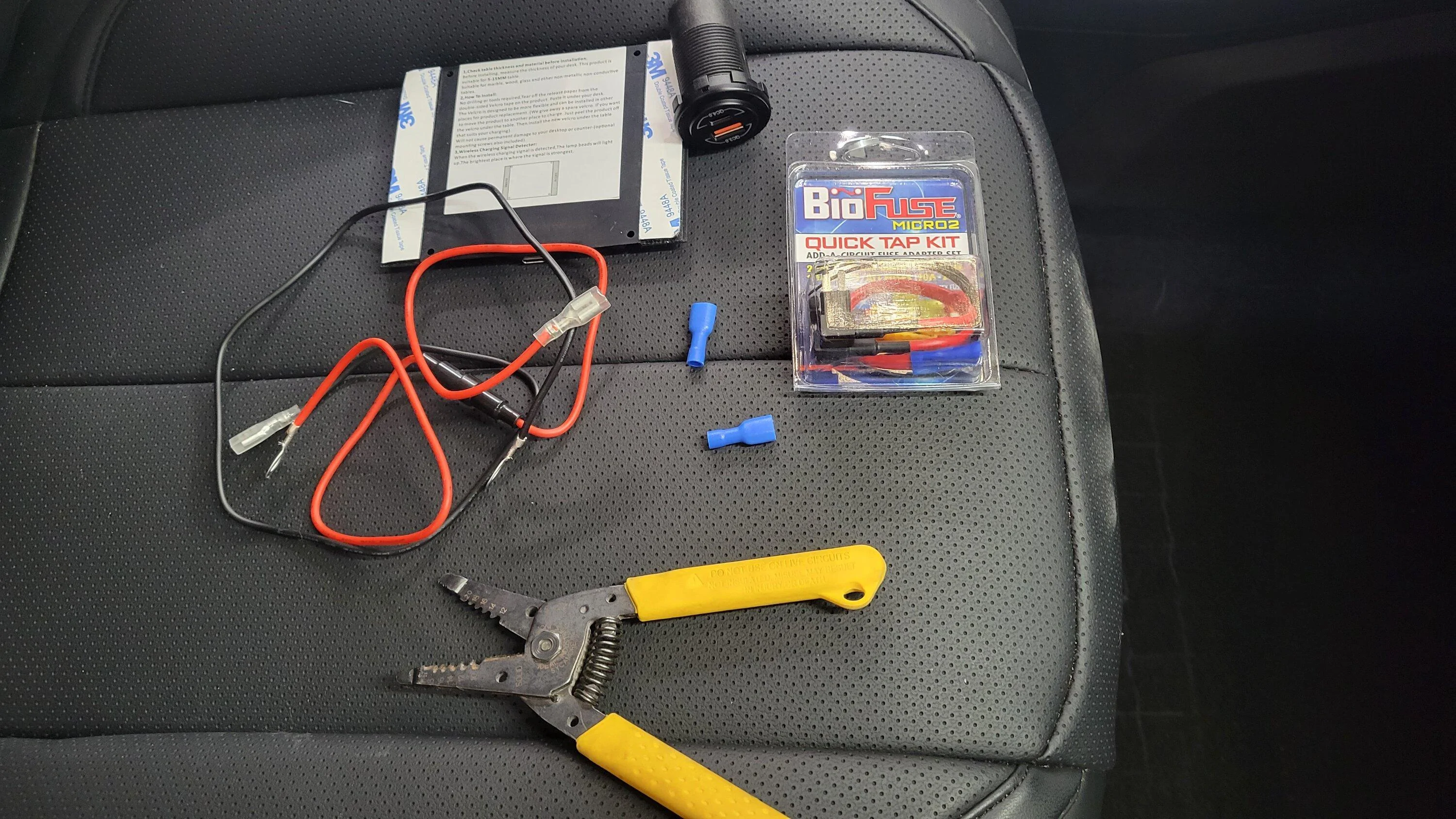 Ford Maverick DIY Project: Wireless charger, hidden MA1 dongle, ambient lighting, rewire of USB, & clean up 20230324_153002