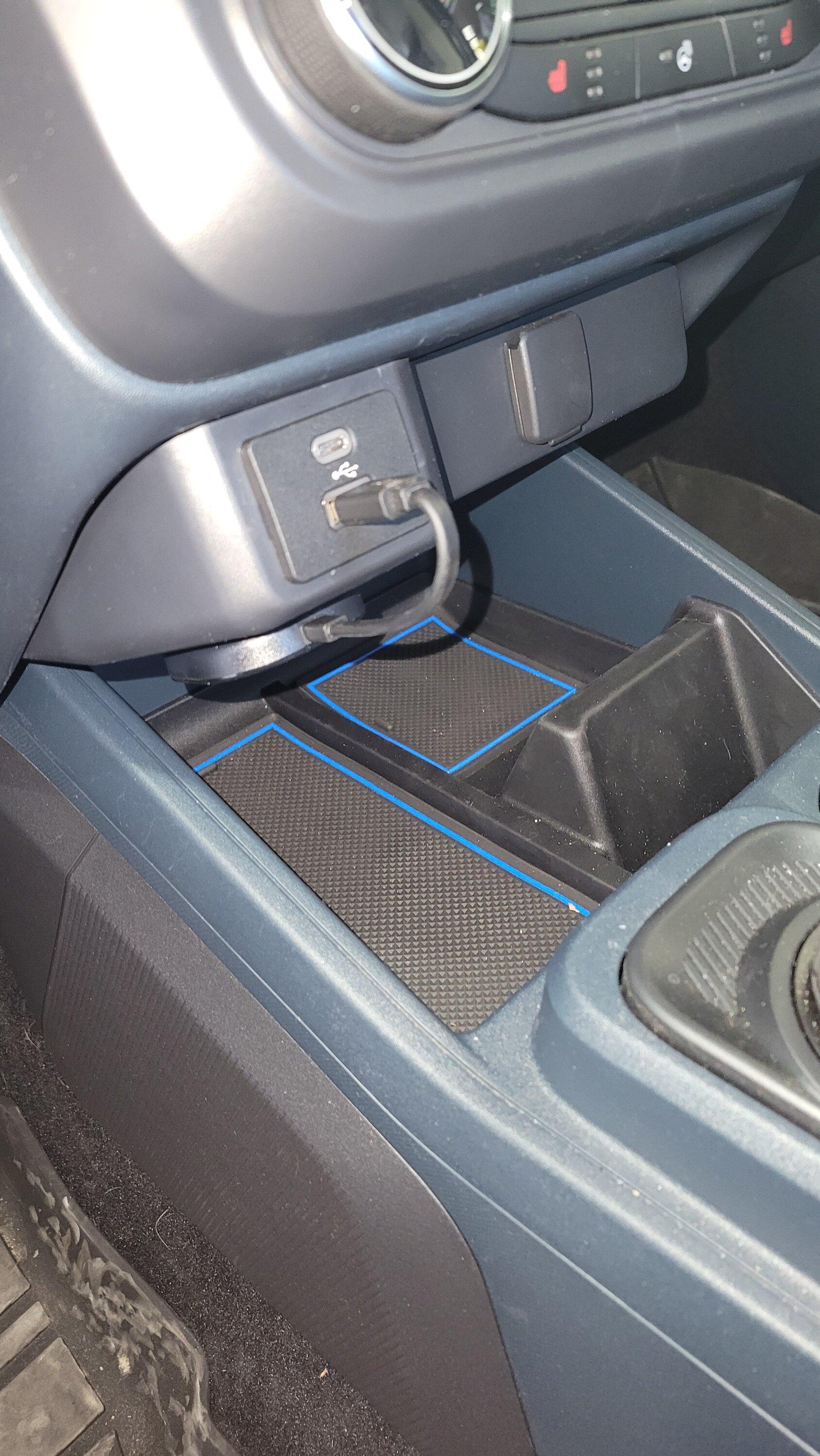 Ford Maverick DIY Project: Wireless charger, hidden MA1 dongle, ambient lighting, rewire of USB, & clean up 20230325_183852