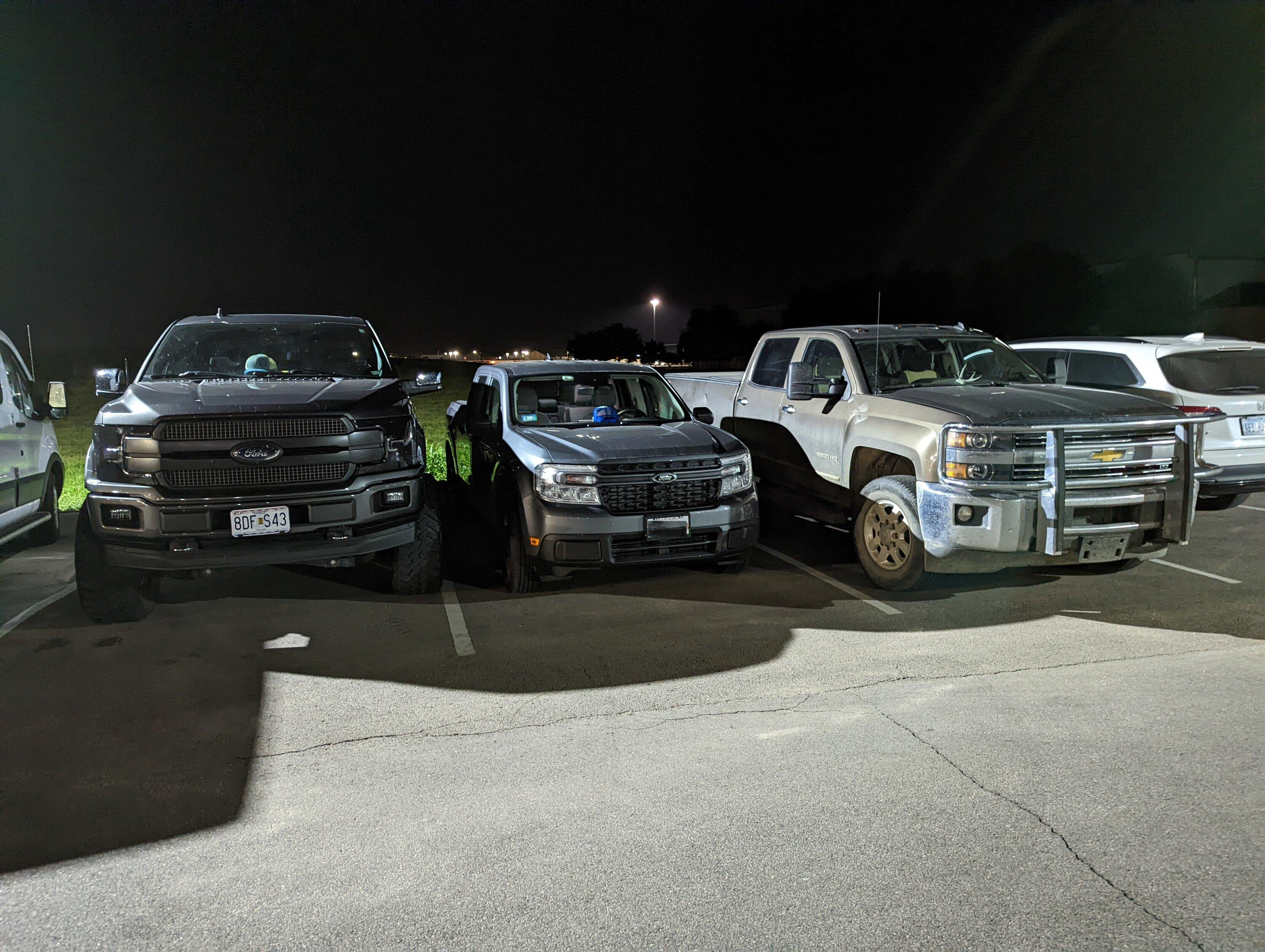 Ford Maverick Post your Maverick next to ridiculously large trucks - photos thread PXL_20220629_043030003~2