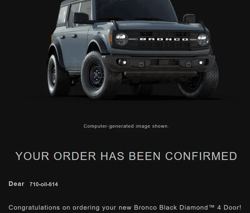Ford Maverick 2023 Bronco 1 day order window? 1679942185411
