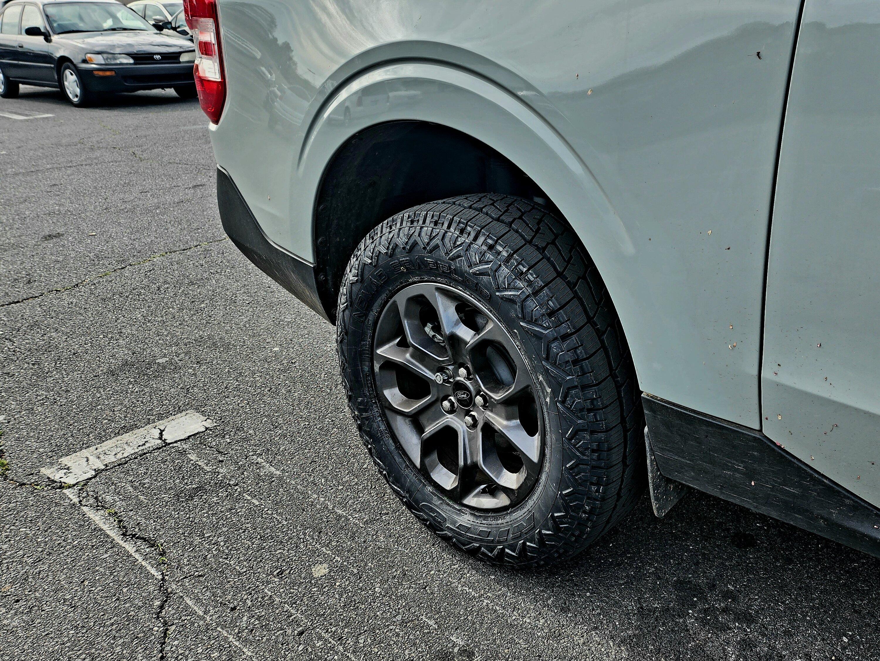 Ford Maverick Visual Comparison of Different Tires / Tire Sizes on 2022+ Maverick 20230328_163953
