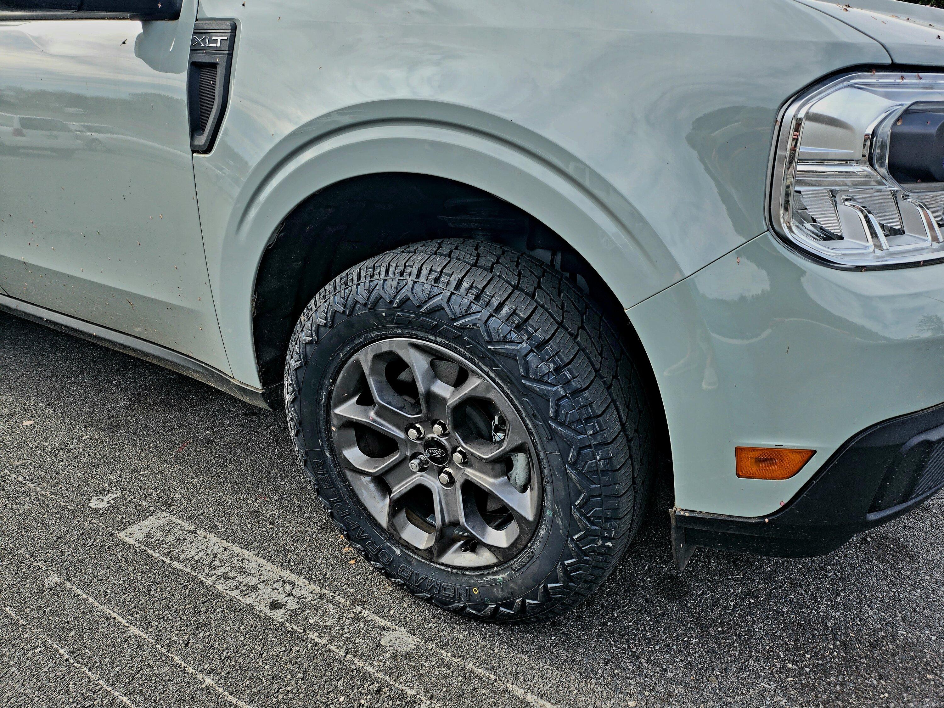 Ford Maverick Visual Comparison of Different Tires / Tire Sizes on 2022+ Maverick 20230328_163945
