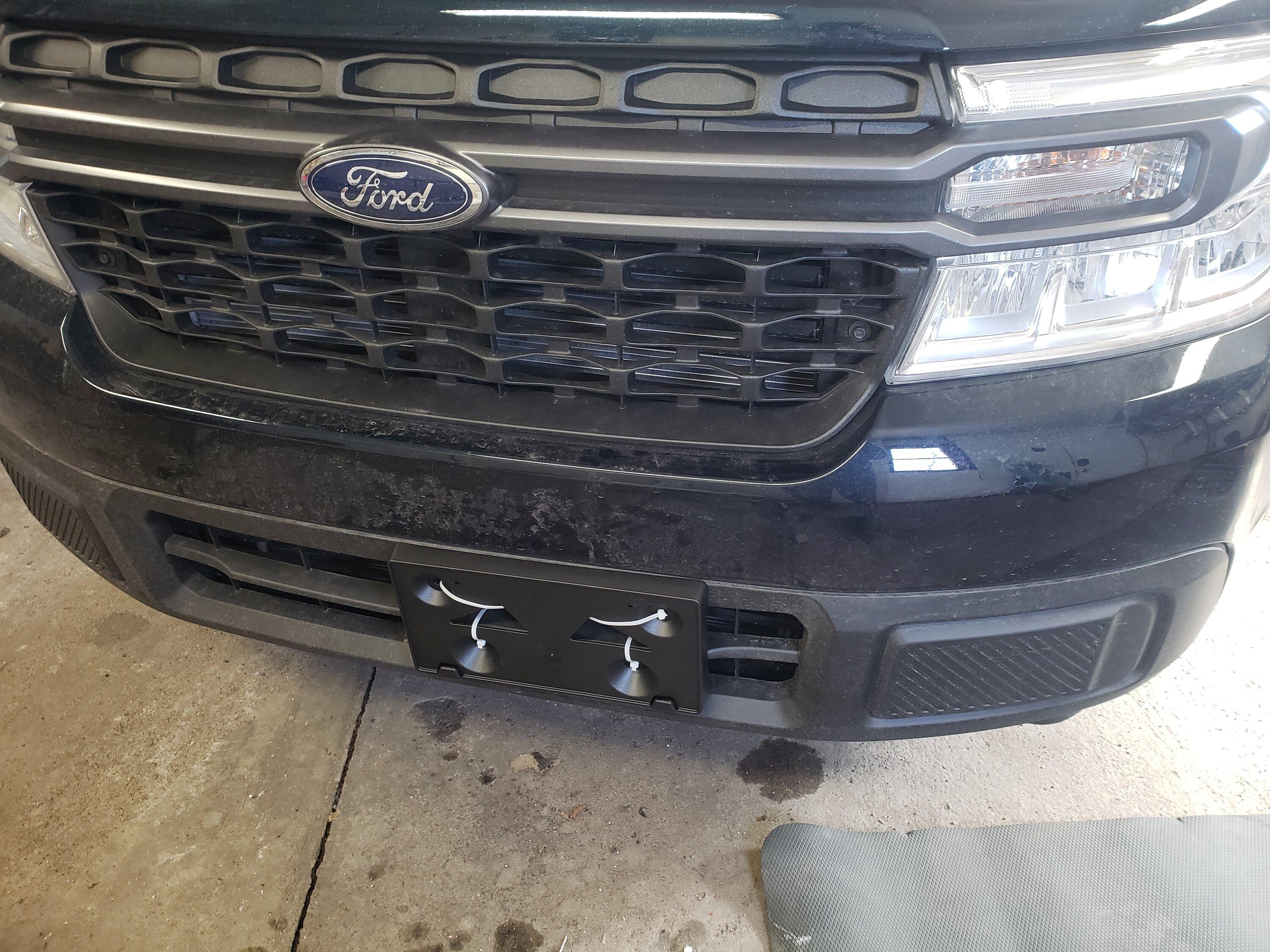 Ford Maverick Recommendation on front license plate holder 20230329_130215