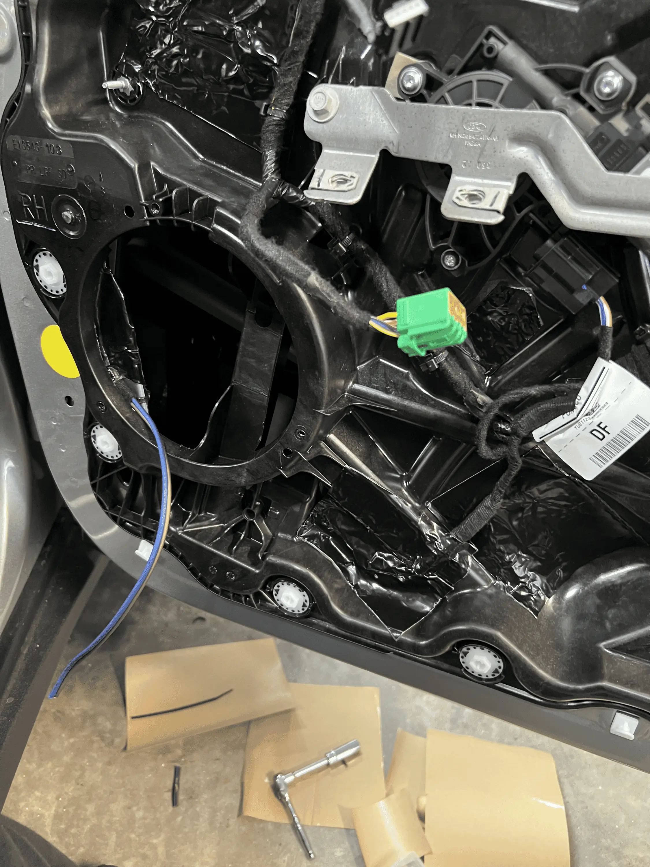 Ford Maverick How to Install New Speaker Wire in Doors 1680209827586