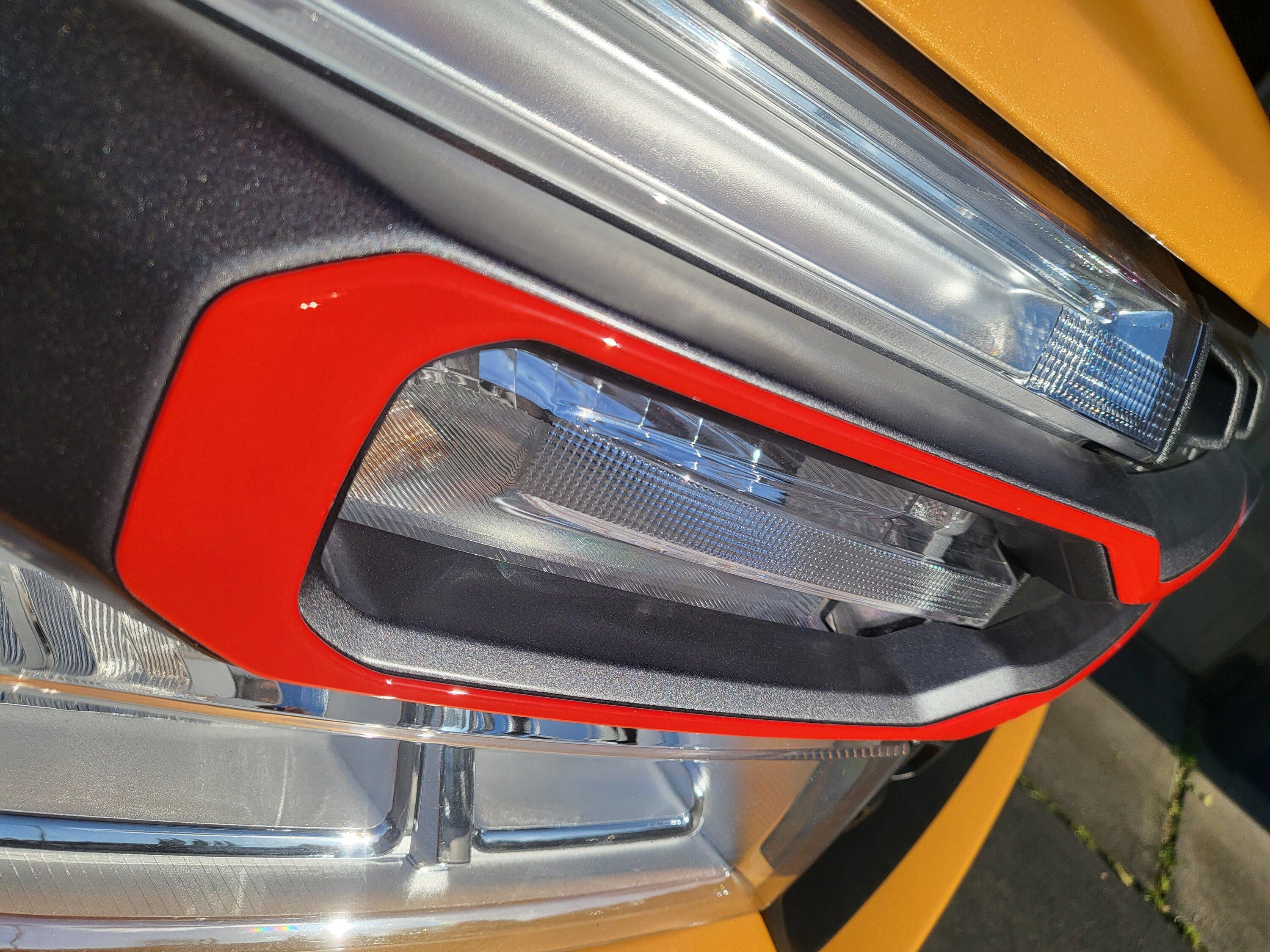 Ford Maverick Grille trim in red 20230330_180427