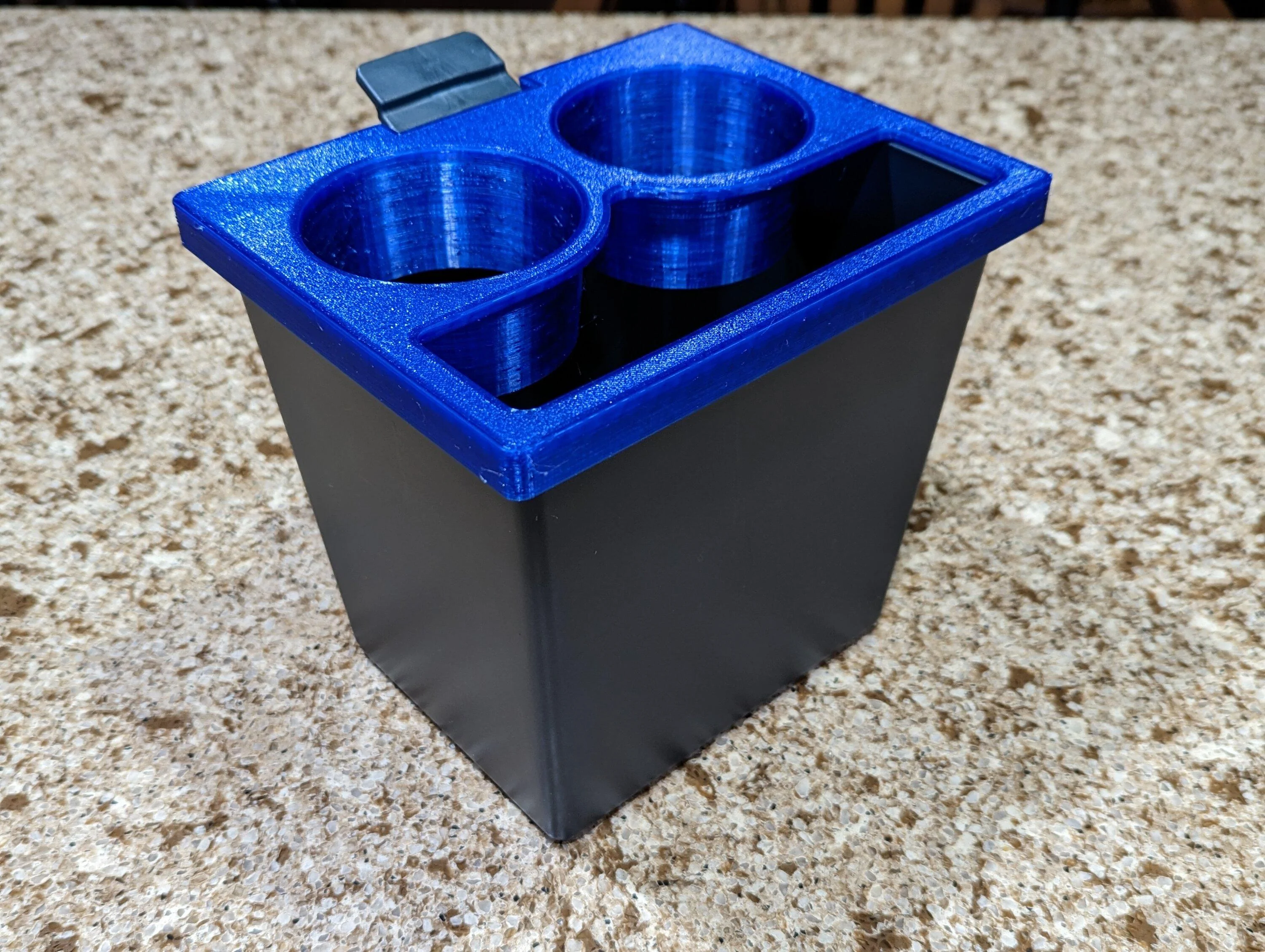 Ford Maverick Rear Trash Bin Lid with Cup Holder (Ford FITS compatible)  - 3D Printed PXL_20230403_114510859