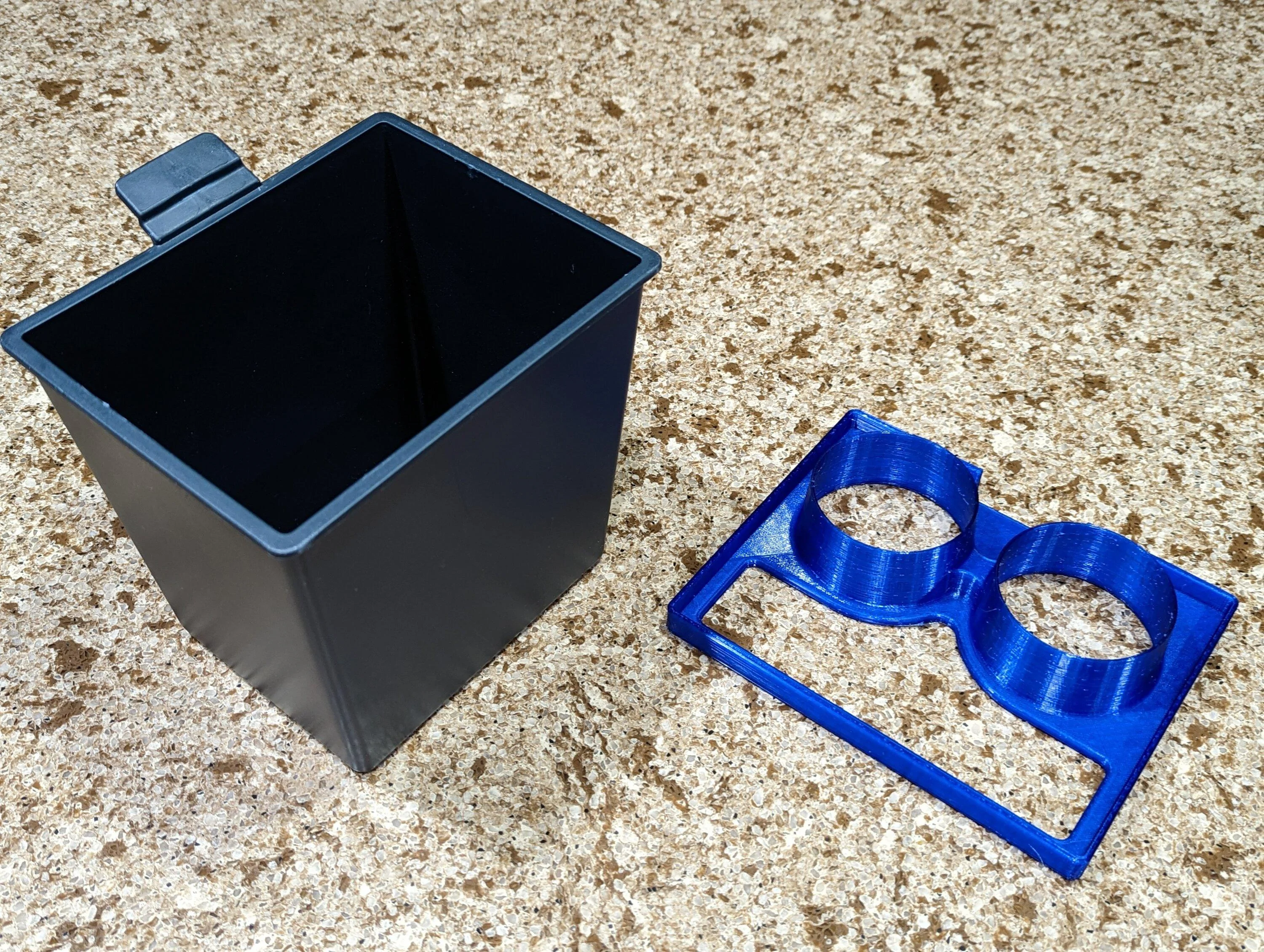 Ford Maverick Rear Trash Bin Lid with Cup Holder (Ford FITS compatible)  - 3D Printed PXL_20230403_114537899