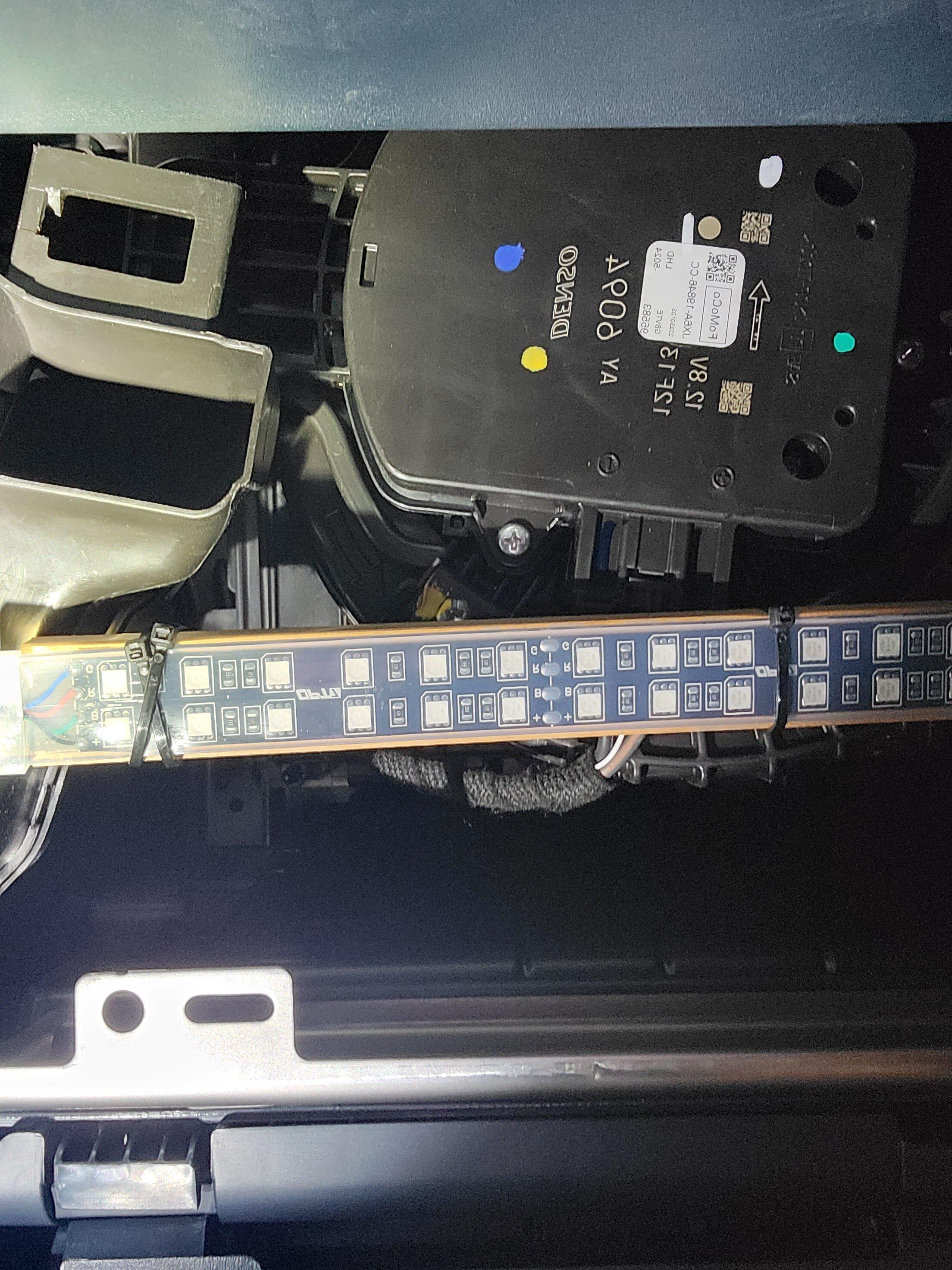 Ford Maverick DIY Project: Wireless charger, hidden MA1 dongle, ambient lighting, rewire of USB, & clean up 20230405_144609