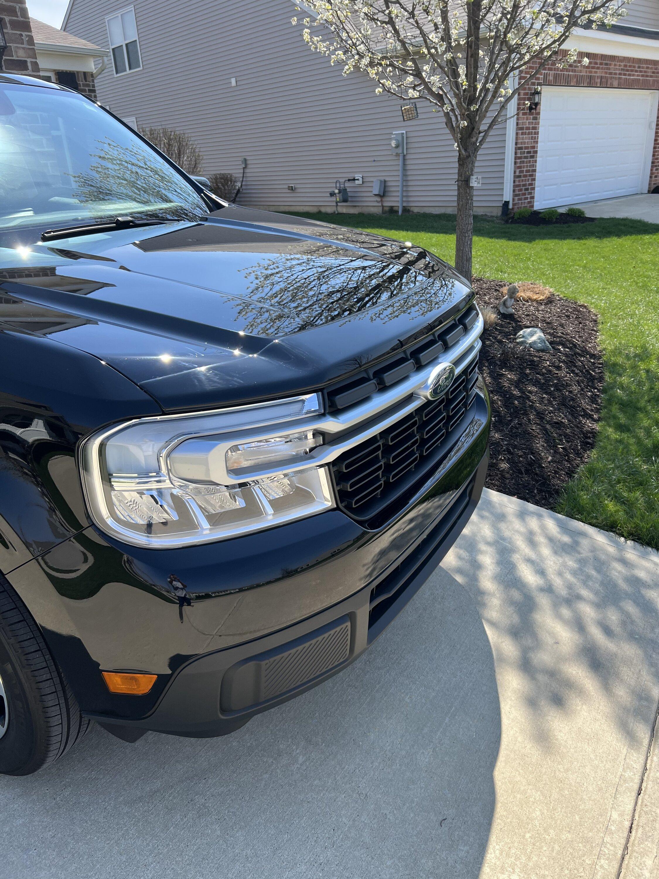 Ford Maverick Pic request: smoked Ford hood protector on a shadow black maverick? 4B17CD94-934E-470B-BC67-41A88C29F3F3