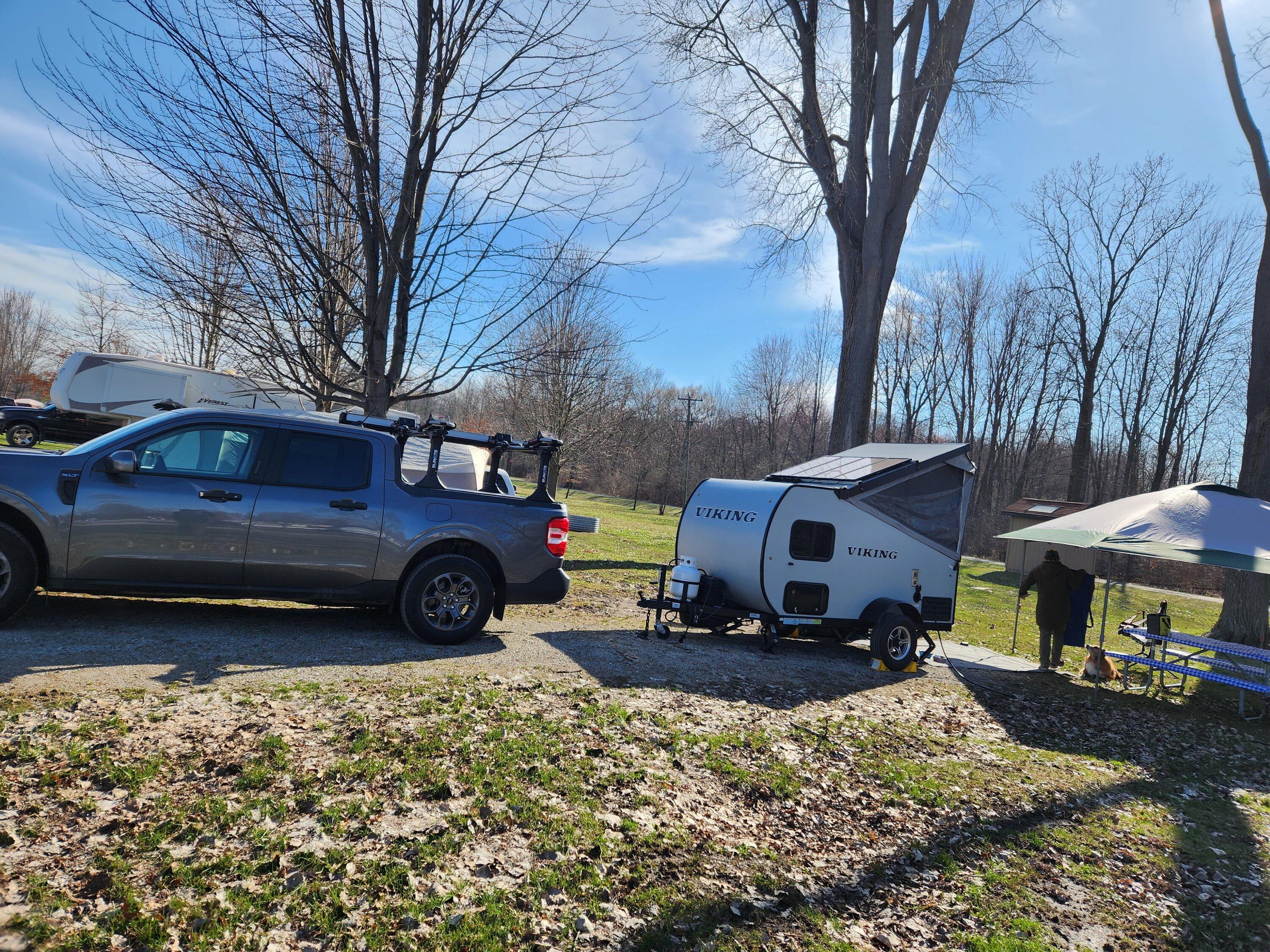 Ford Maverick Lightweight travel trailer (sub-2000 lbs) for camping -- recommendations? 20230407_170105