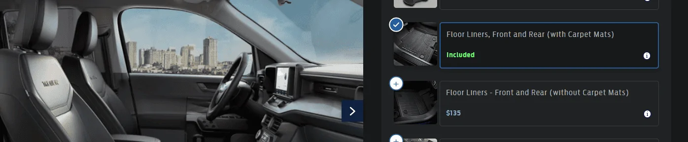Ford Maverick Are Mavericks only delivered with front floor mats? 1681084413660