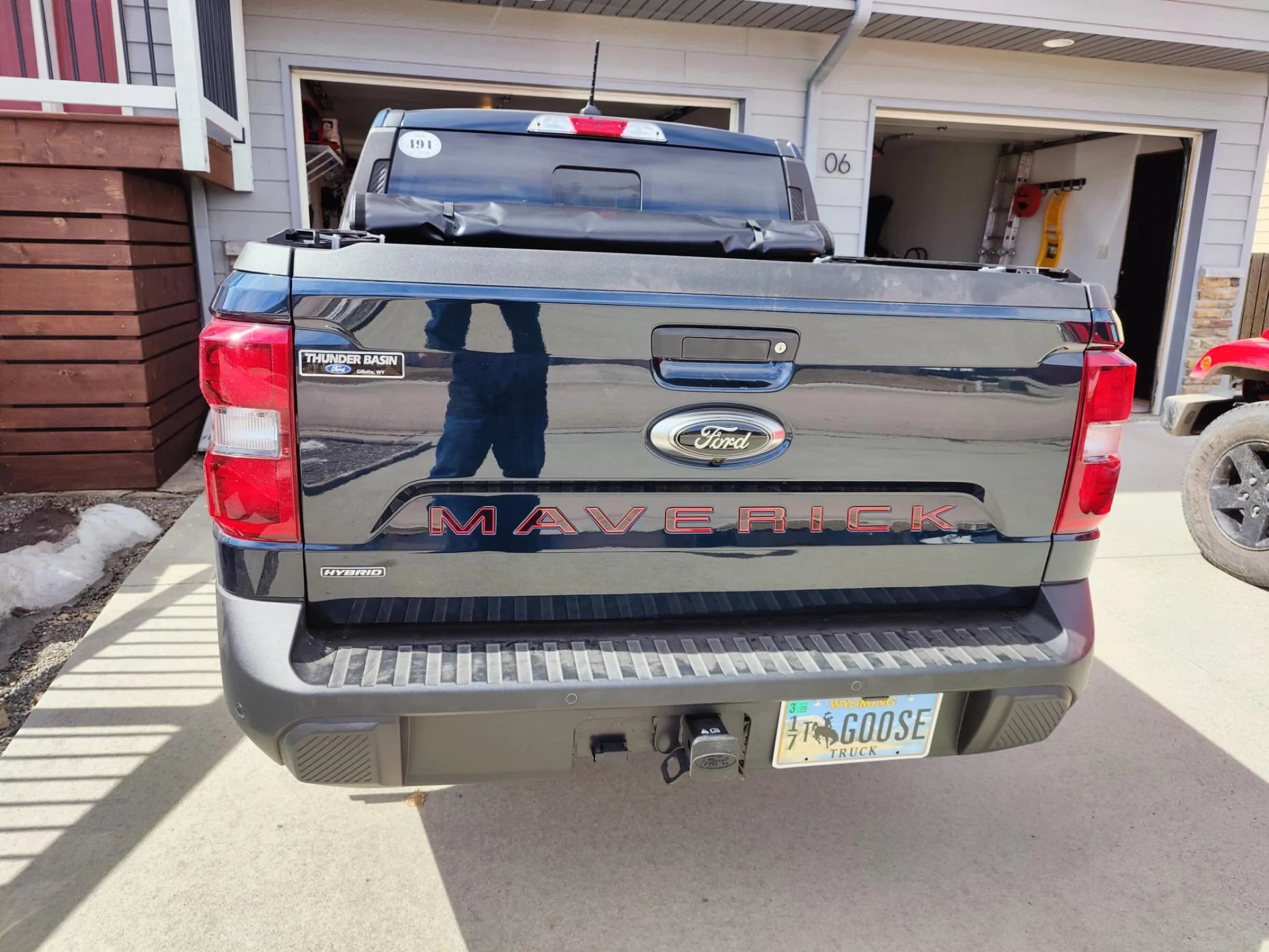 Ford Maverick Tailgate Lettering- Black or Chrome? (Velocity Blue Paint) letters2