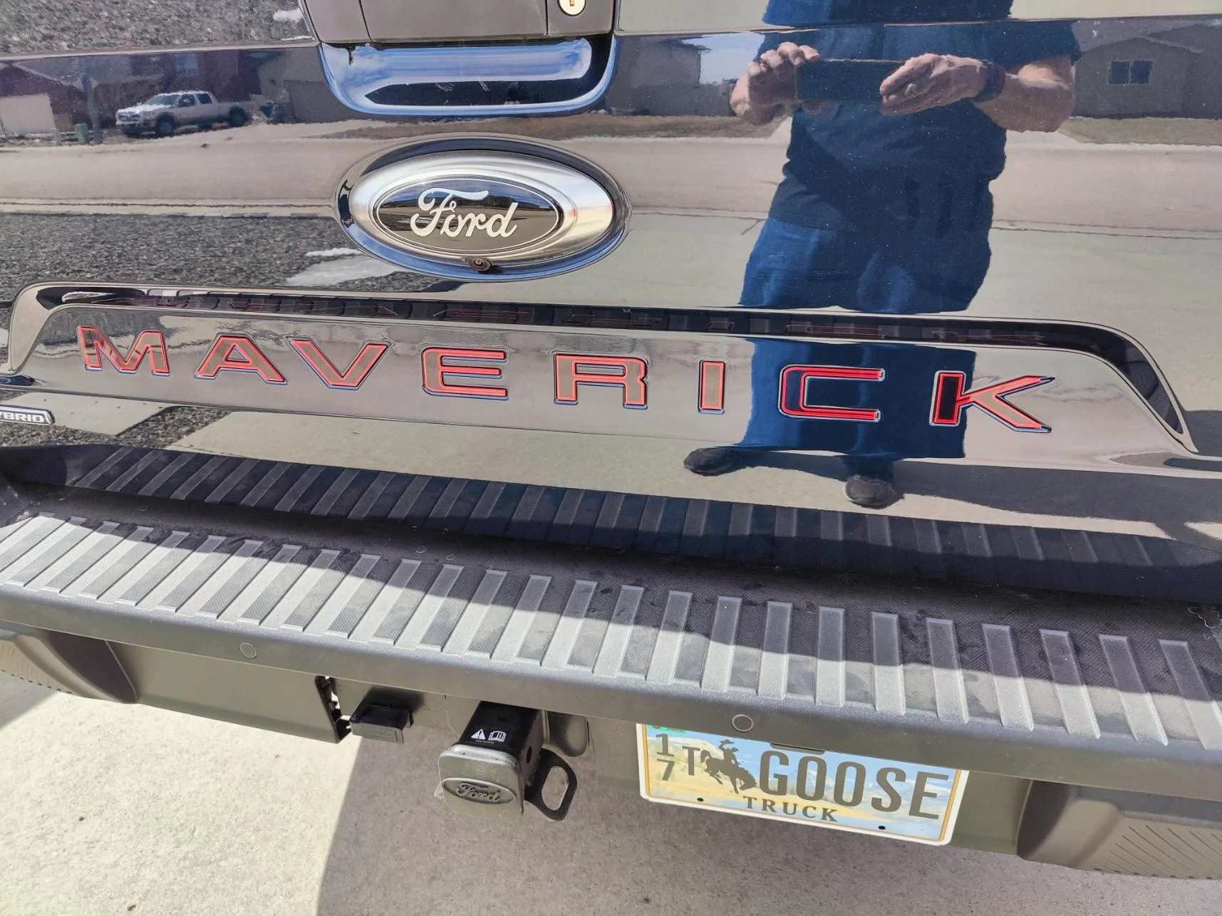 Ford Maverick Tailgate Lettering- Black or Chrome? (Velocity Blue Paint) letters3