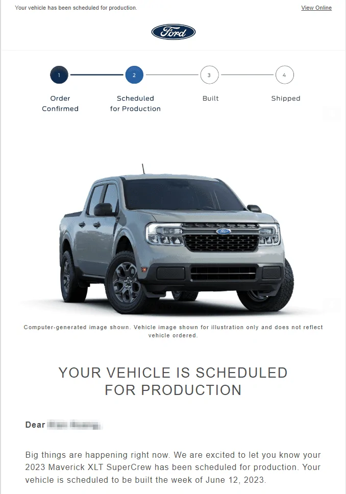 Ford Maverick 📬 4/13/23 Scheduling Email Received Group [EMAILS NOW ARRIVING!] 1681402547723