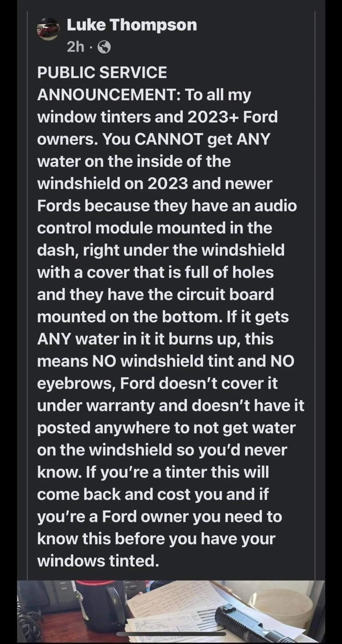 Ford Maverick NO WINDSHIELD TINTING 23+ Ford models IMG_20230413_104055
