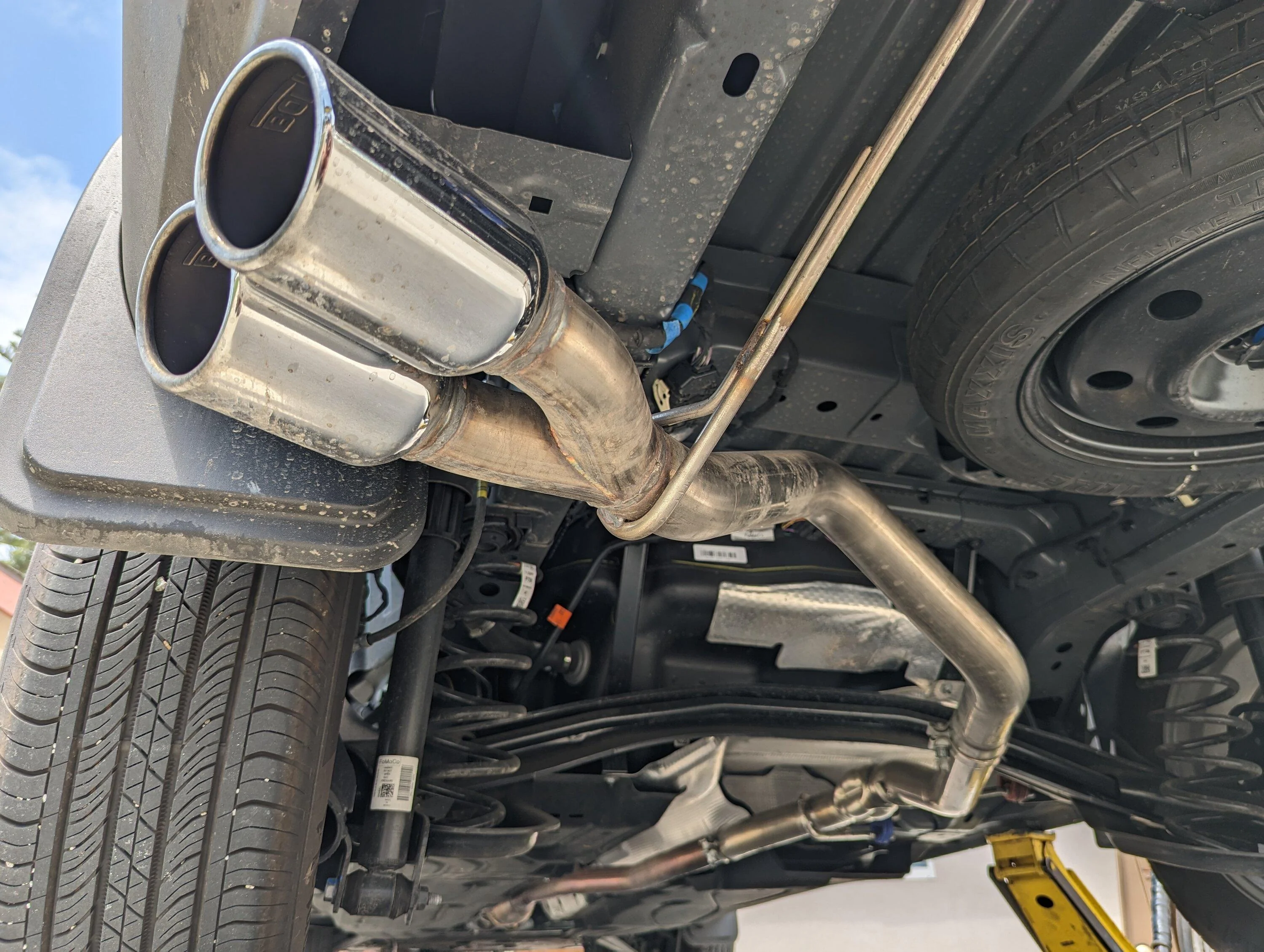 Ford Maverick Borla exhaust installed PXL_20230414_204318659