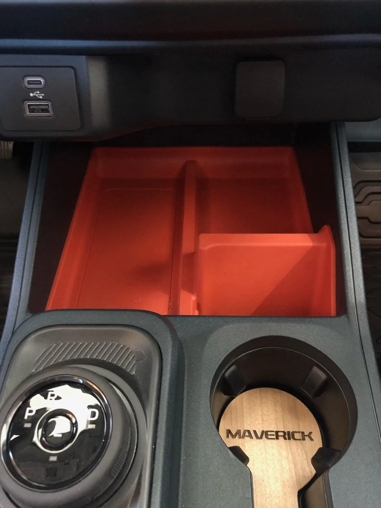 Ford Maverick Orange console inserts and Plasti Dip q