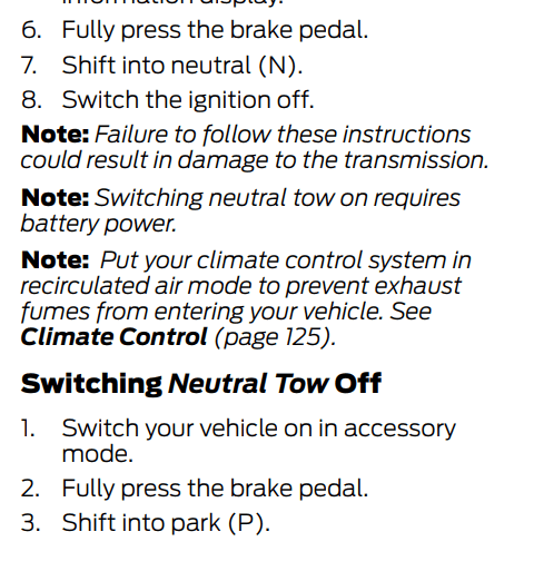Ford Maverick Issues with flat towing? 1681703253443