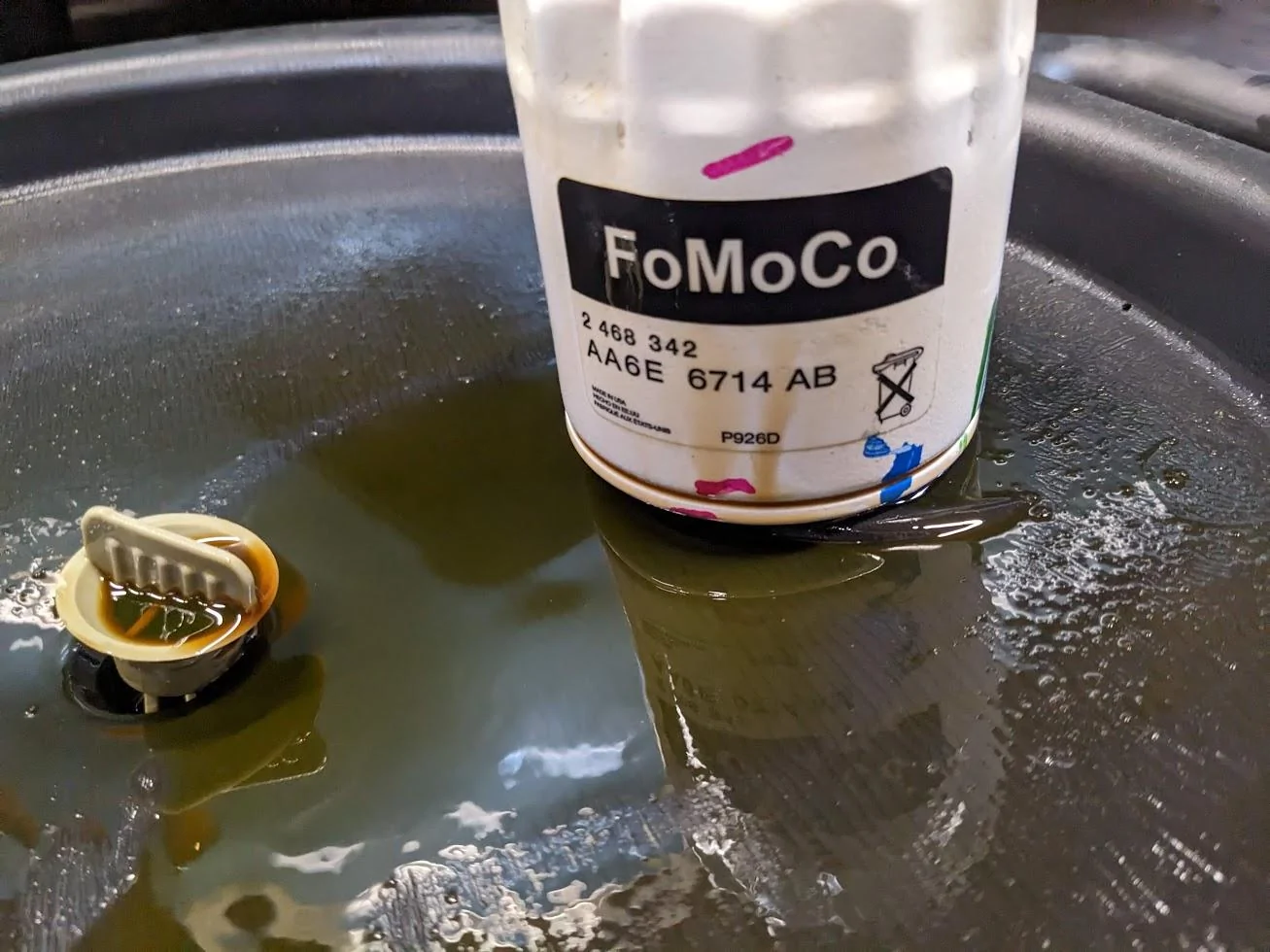 Ford Maverick How To: Oil Change on Tremor Maverick old oil filter