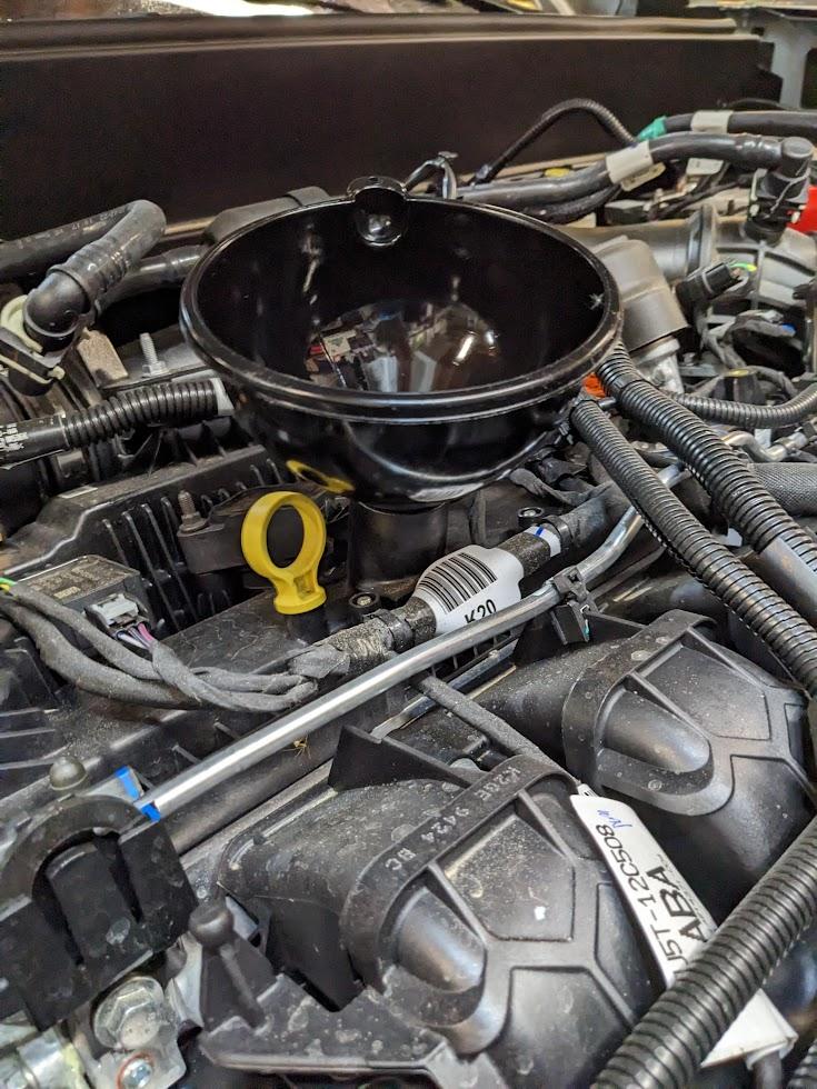 Ford Maverick How To: Oil Change on Tremor Maverick funnle