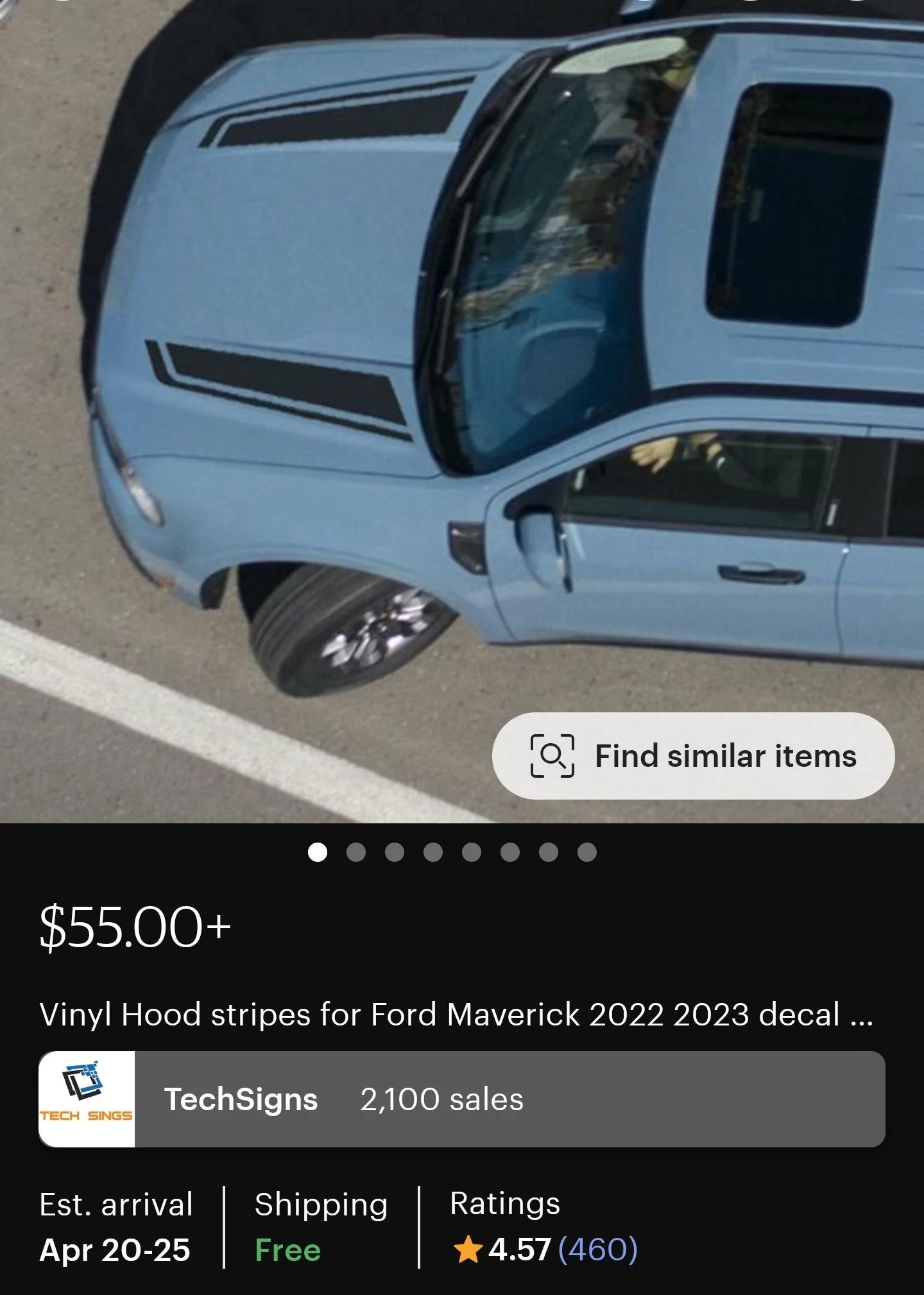 Ford Maverick Where to buy these vinyl hood stripes? Screenshot_20230417-144402__01