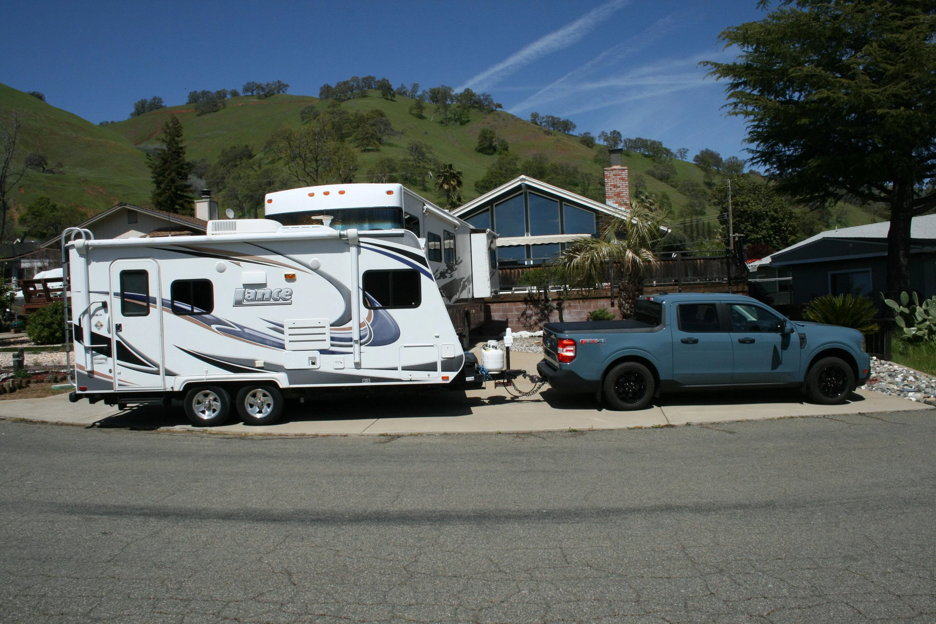 Ford Maverick Just towed trailer 200 miles with XLT EcoBoost 4K Tow AWD (Santa Cruz to Lucerne CA through 3 mountain passes) Lanc