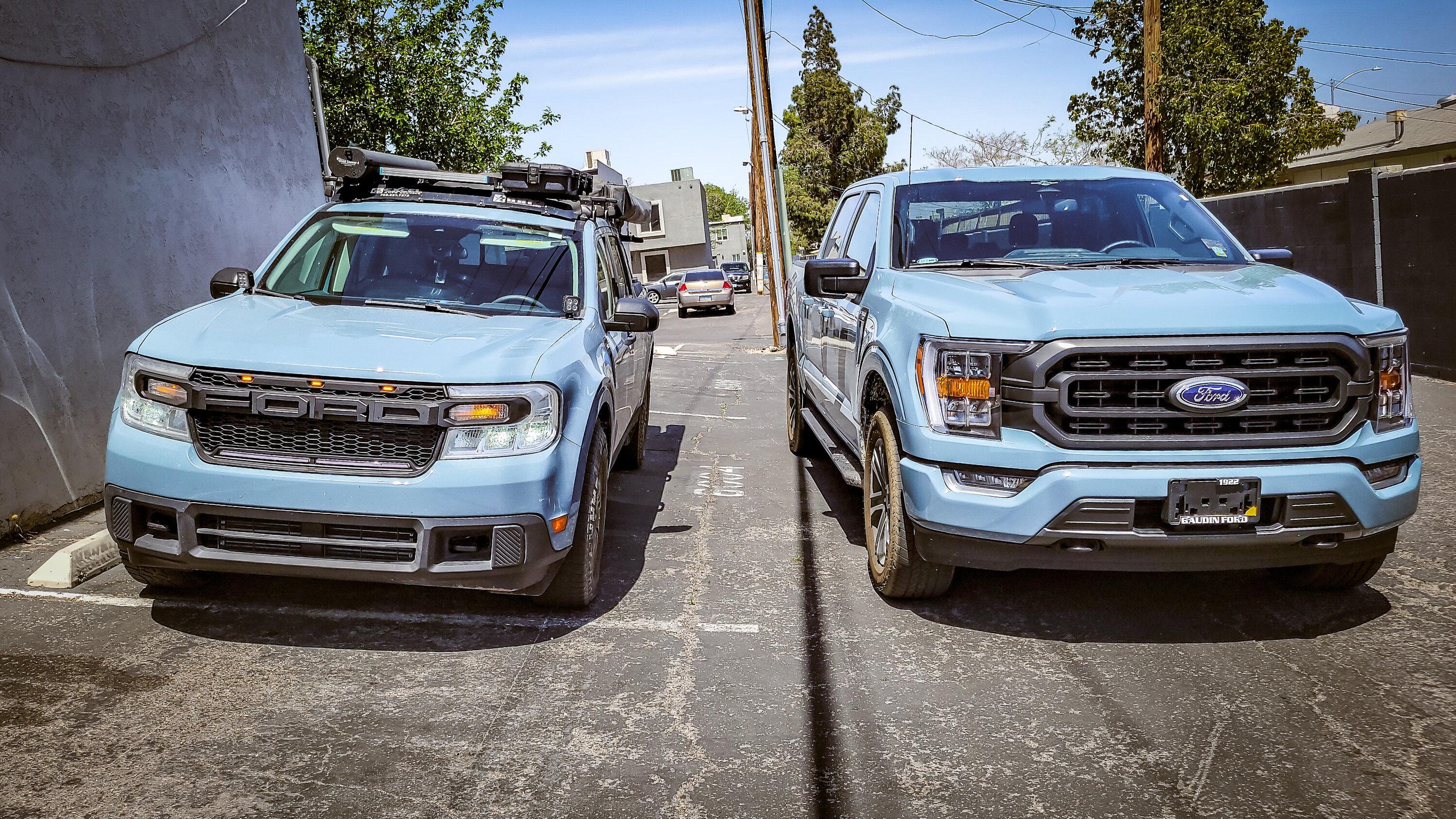 Ford Maverick Post your Maverick next to ridiculously large trucks - photos thread 20230418_123909