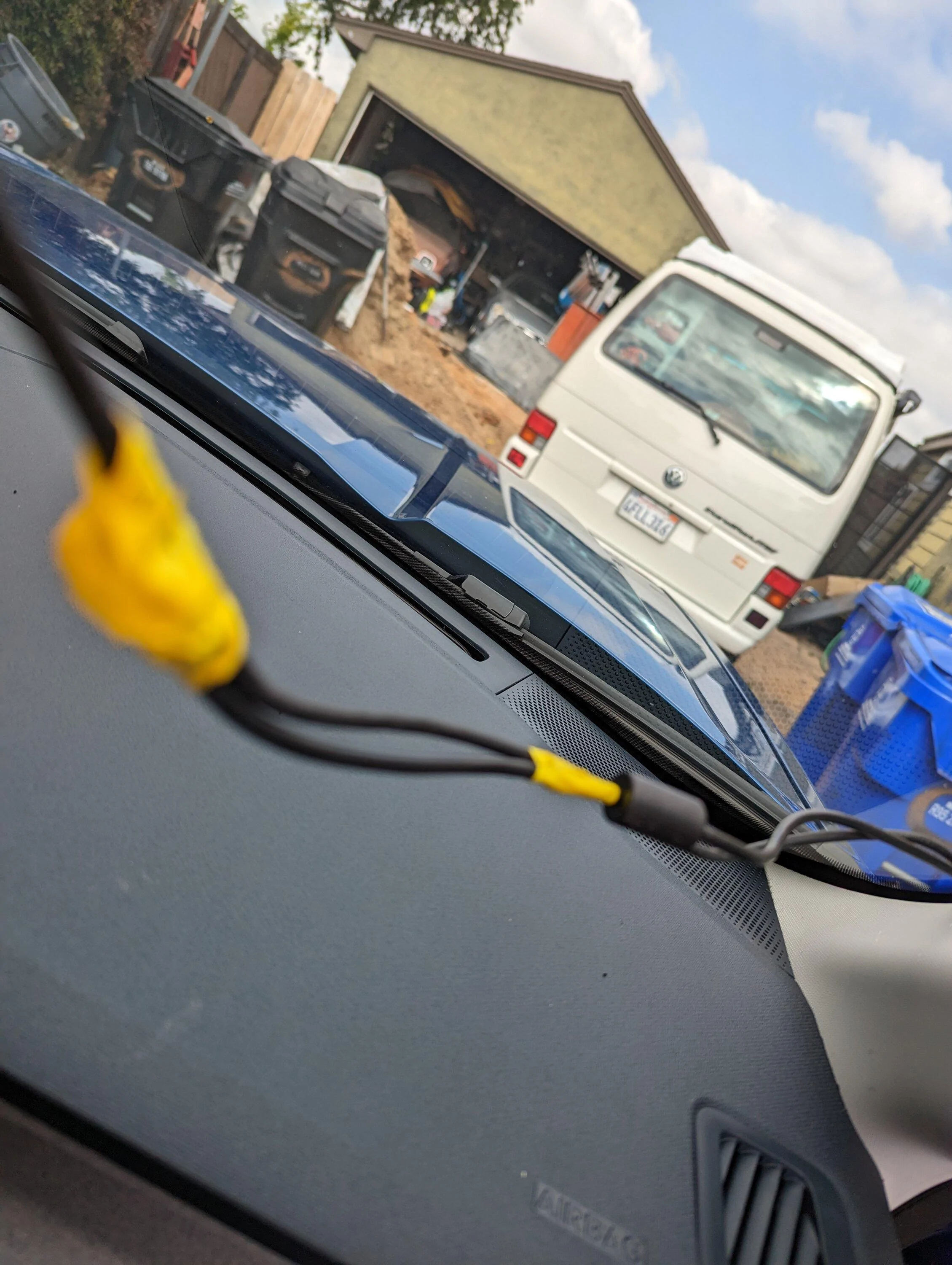 Ford Maverick EZ Dash cam wiring - push it past the passenger dash speaker grille PXL_20230415_165702827