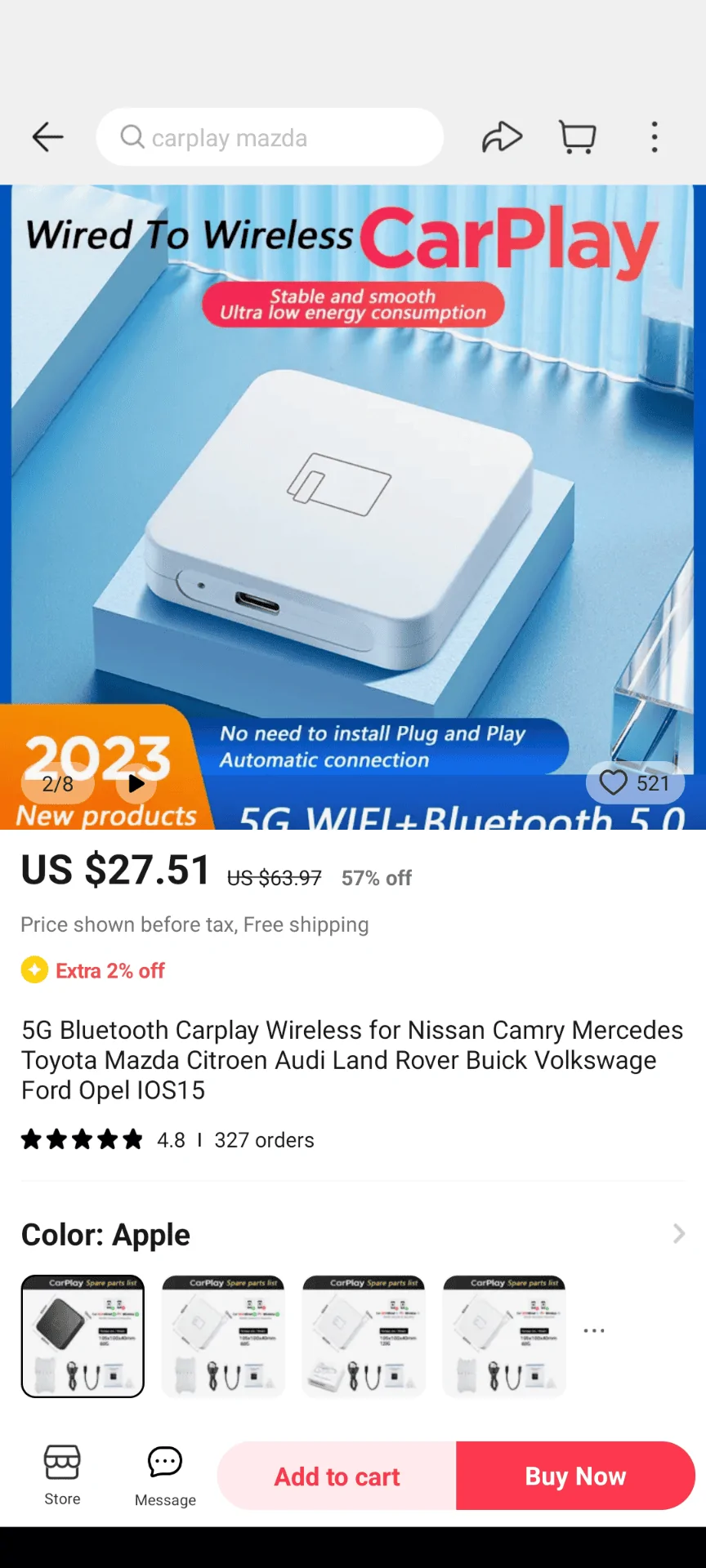 Ford Maverick Added a cheap Android Auto Wireless adapter Screenshot_20230426-100159