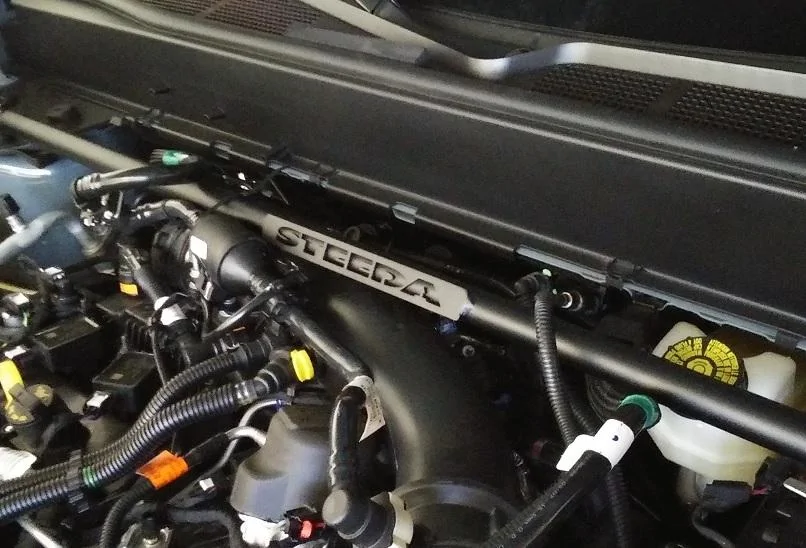 Ford Maverick Steeda Strut Tower Brace installed on Hybrid Maverick -- results & review Steeda Install (5)